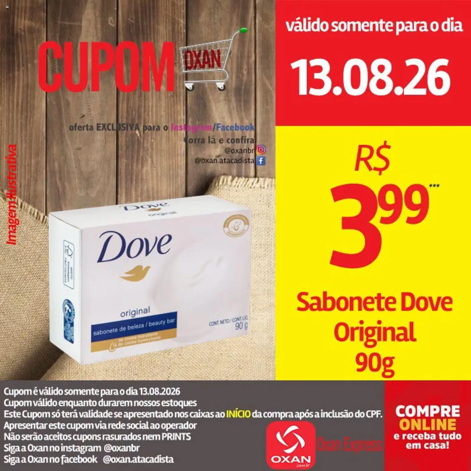 Oxan Atacadista Folheto - válido de 13/08/2026 | Página: 19 | Produtos: Sabonete, Dove