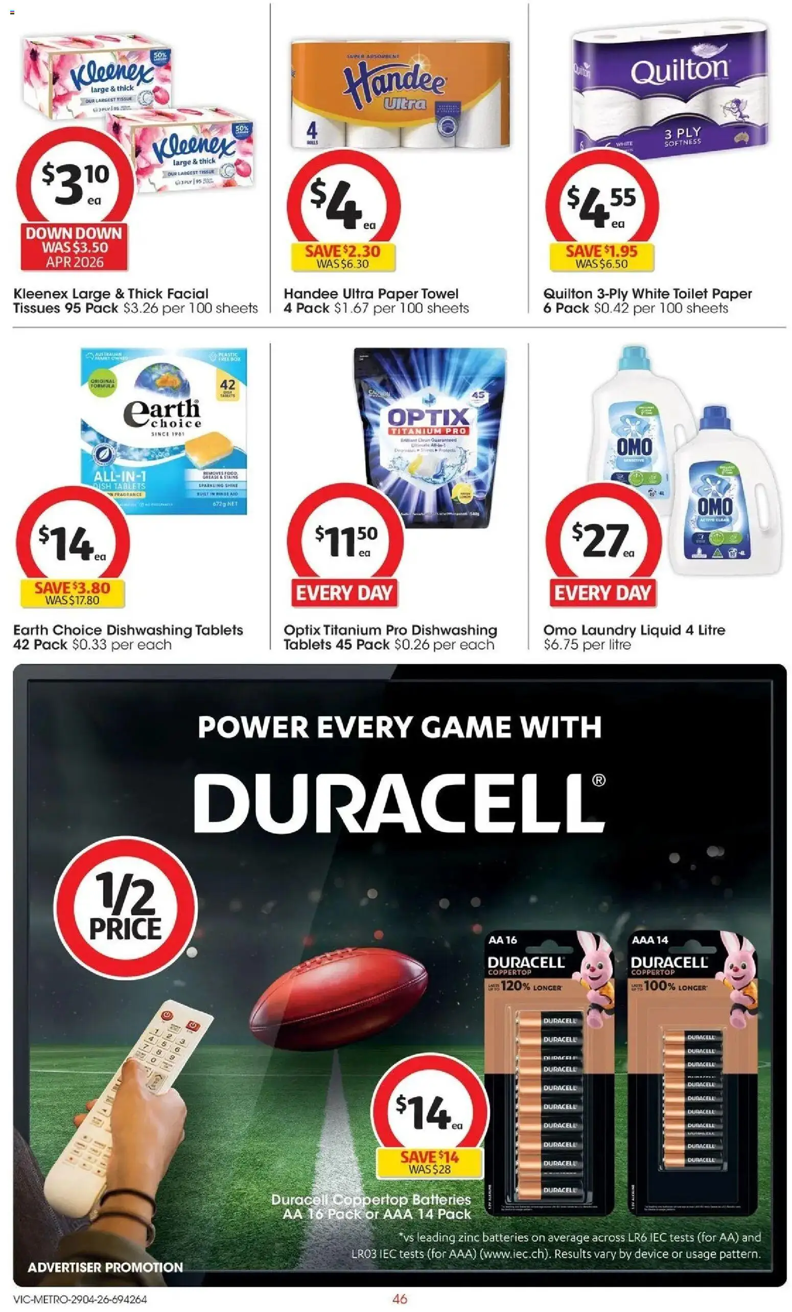 Coles catalogue - valid from 28.04.2026 | Page: 46 | Products: Fragrance, Toilet paper, Tablets, Zinc