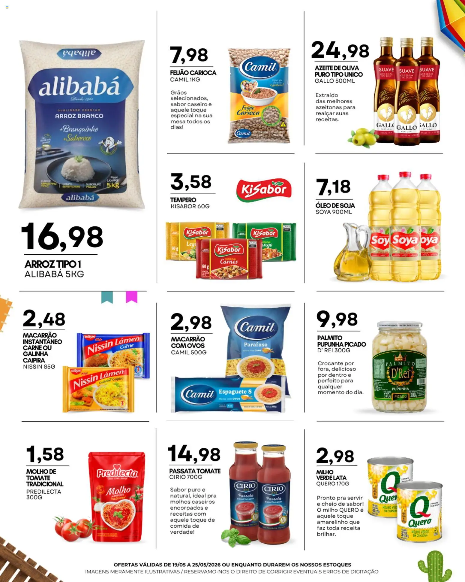Mercadão Atacadista Folheto - válido de 19.05.2026 | Página: 4 | Produtos: Espaguete, Palmito, Milho verde, Mesa