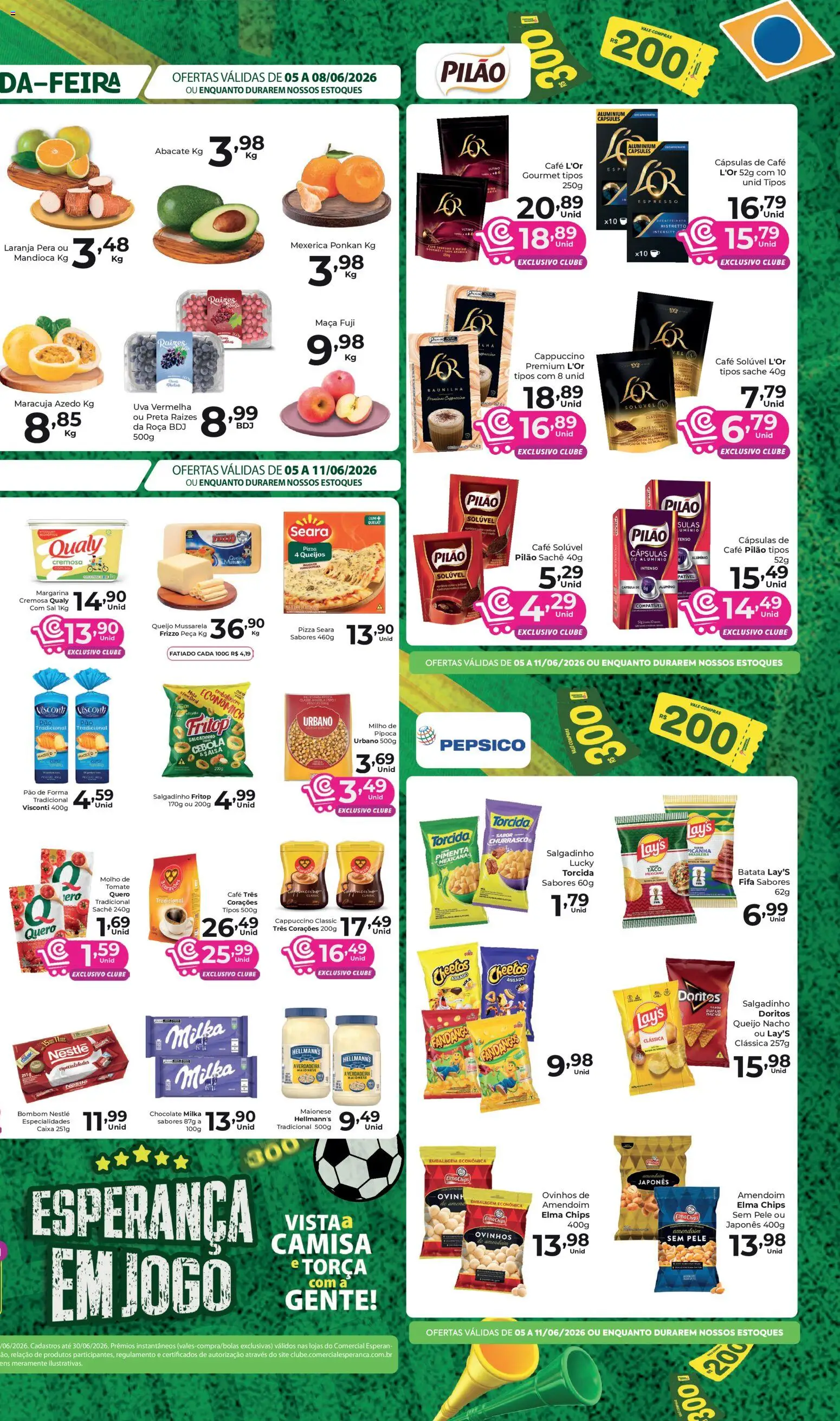 Comercial Esperança Folheto - válido de 05.06.2026 | Página: 3 | Produtos: Guaraná, Contra filé, Arroz, Açúcar