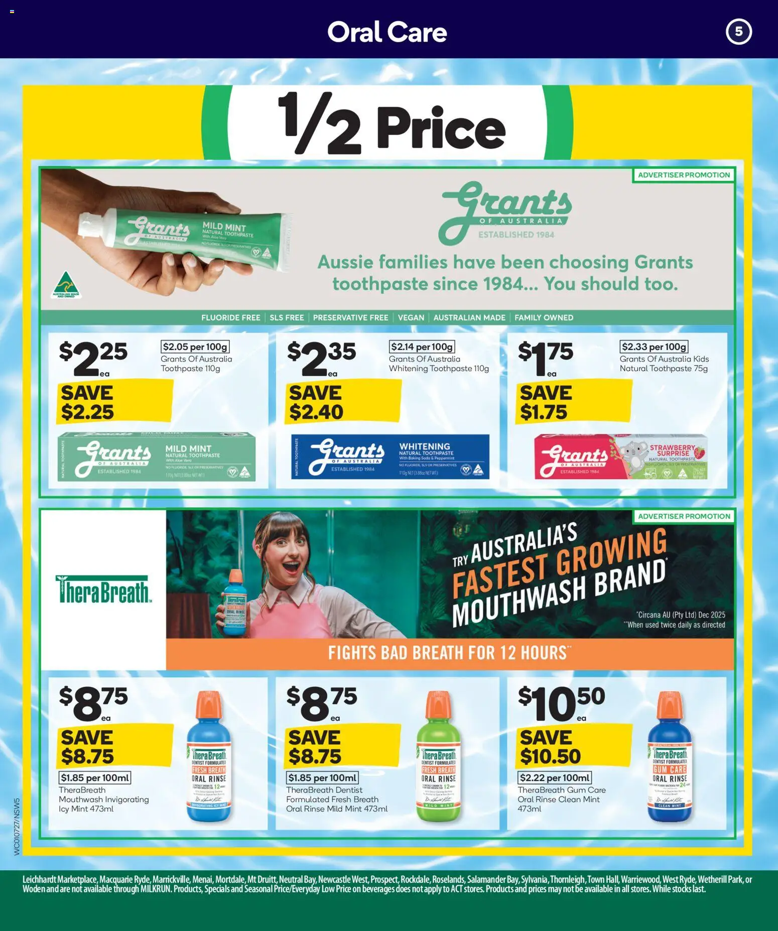 Woolworths catalogue - valid from 01/07/2026 | Page: 6 | Products: Baking soda, Gum, Toothpaste, Mouthwash