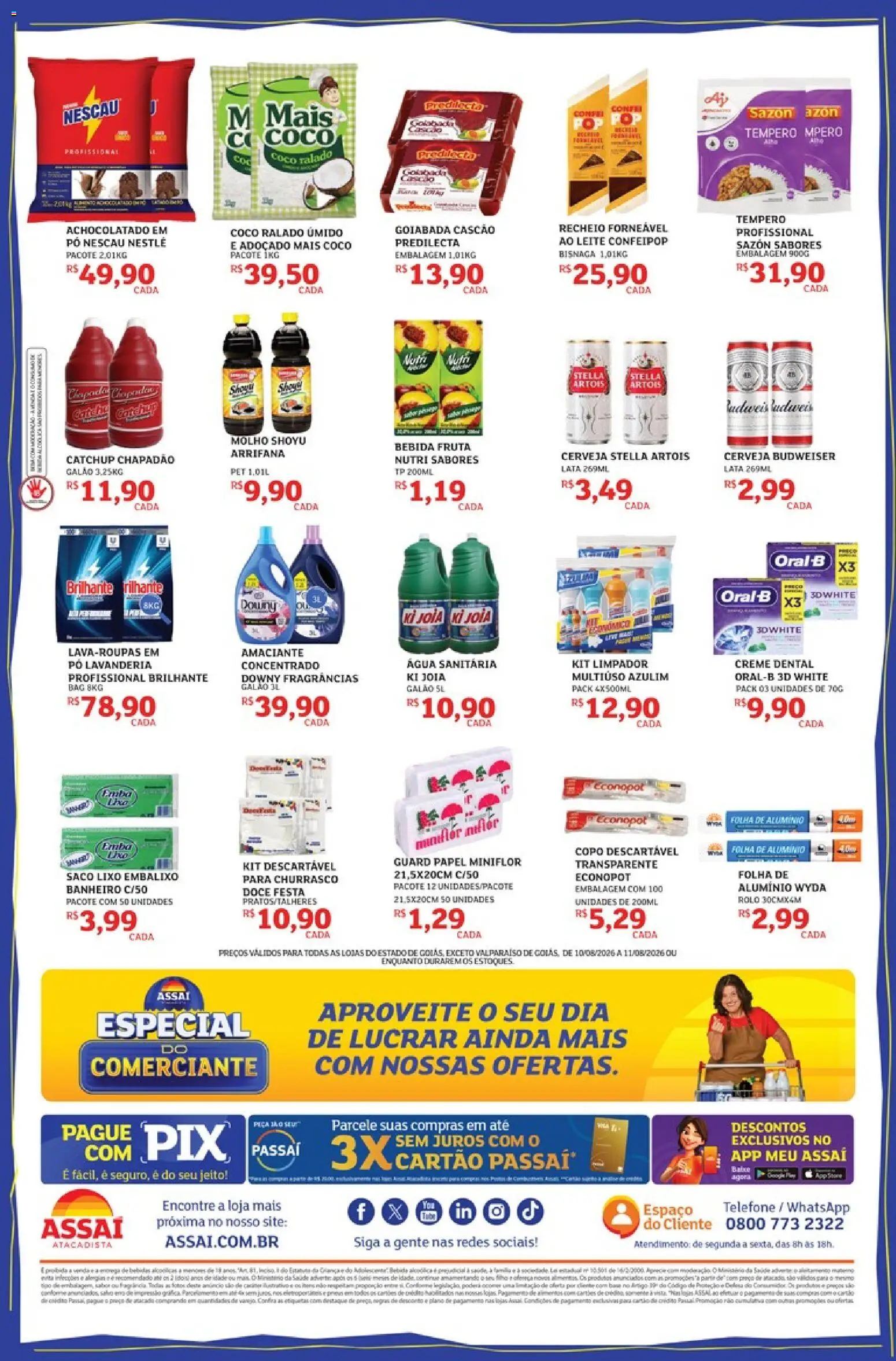 Assaí Atacadista Folheto - válido de 10/08/2026 | Página: 2 | Produtos: Azulim, Água, Creme, Creme dental