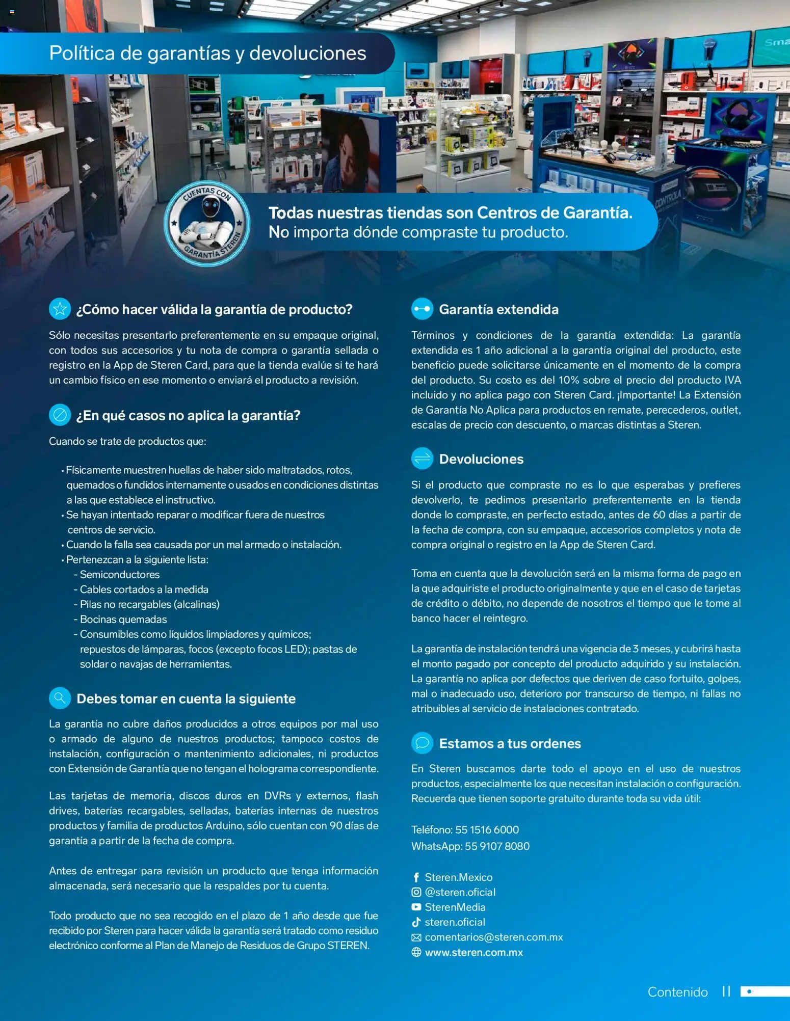 Nuevas ofertas de Steren válidas en toda la República Mexicana desde el 01.01.2026. ¡Encuentra las mejores ofertas en Steren catálogo! | Página: 5 | Productos: Extensión, Té, Teléfono, Pilas