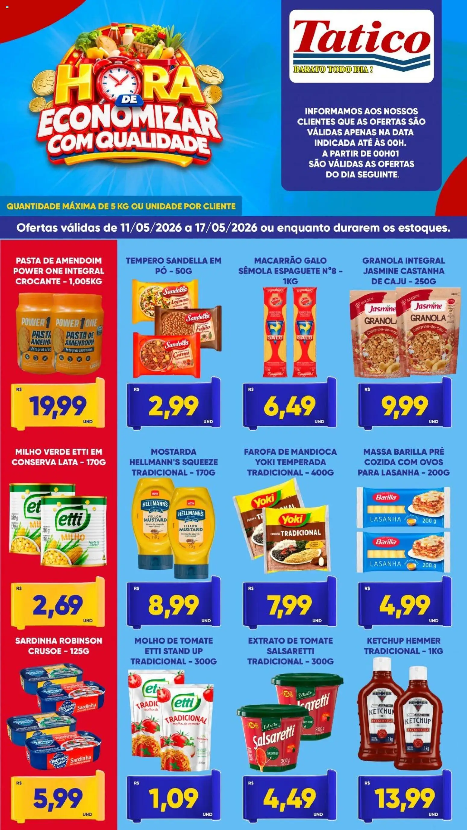 Tatico Folheto - válido de 11.05.2026 | Página: 4 | Produtos: Mandioca, Massa, Farofa, Sardinha