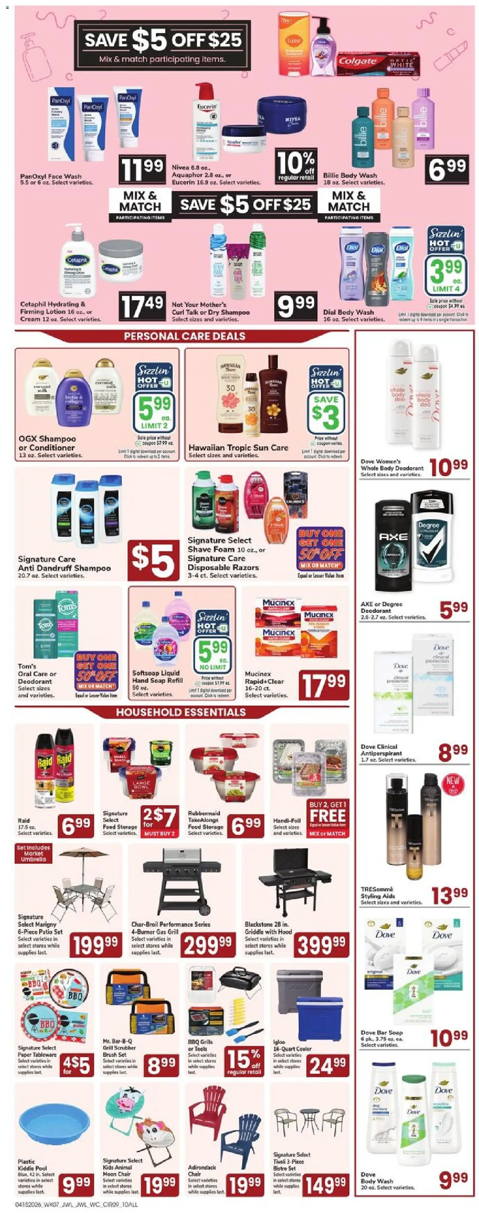 Jewel Osco Weekly Ad - IN - valid from 15.04.2026 | Page: 9 | Products: Milk, Soap, Antiperspirant, Grill