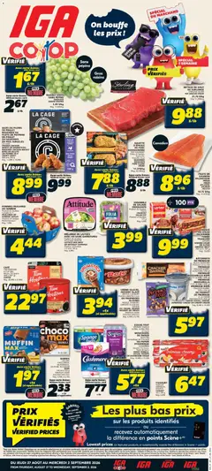 Preview of IGA weekly flyer / circulaire from shop IGA valid from Aug 27, 2026