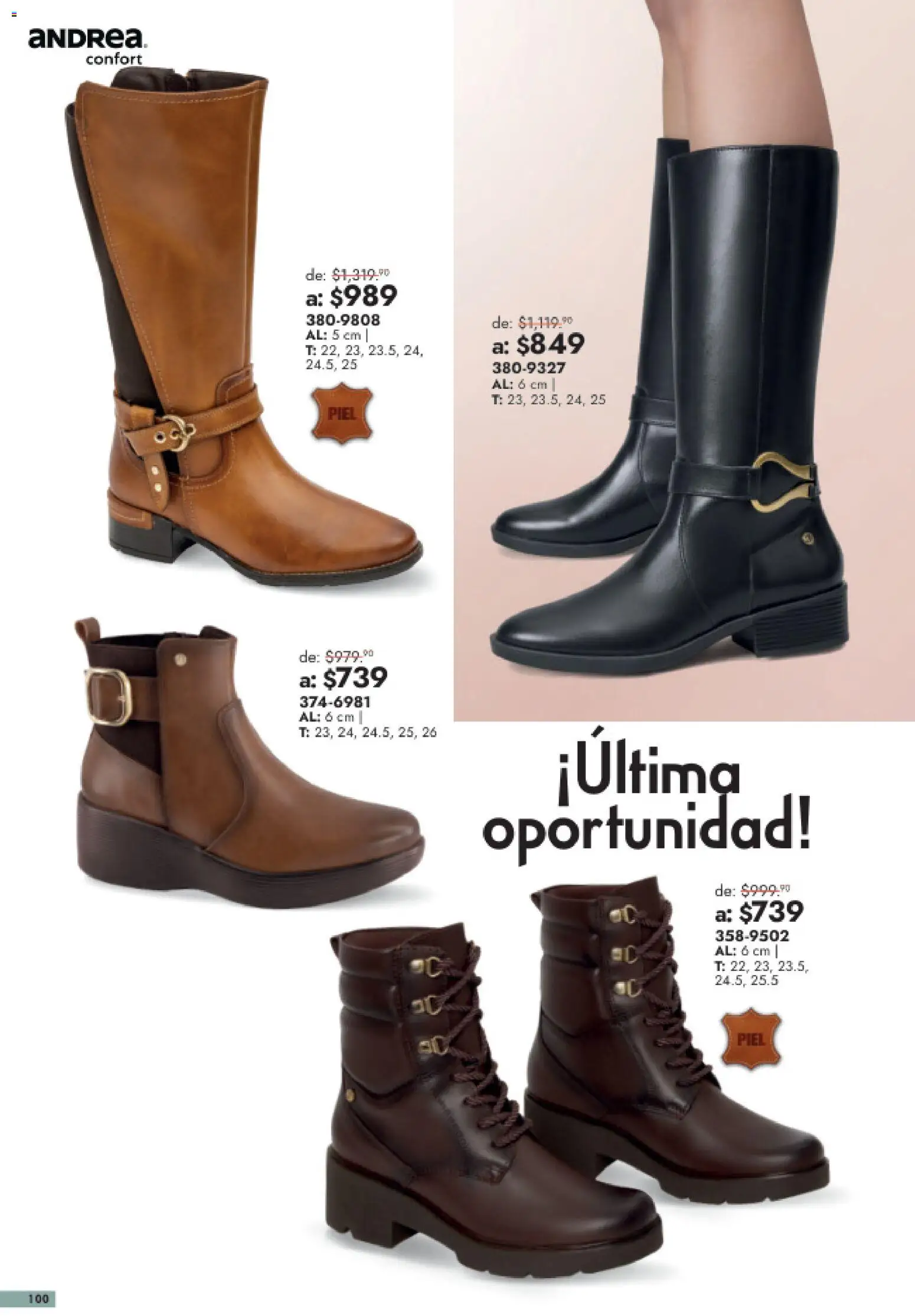 Nuevas ofertas de Andrea válidas en toda la República Mexicana desde el 26/07/2026. ¡Encuentra las mejores ofertas en Andrea catálogo Outlet! | Página: 100