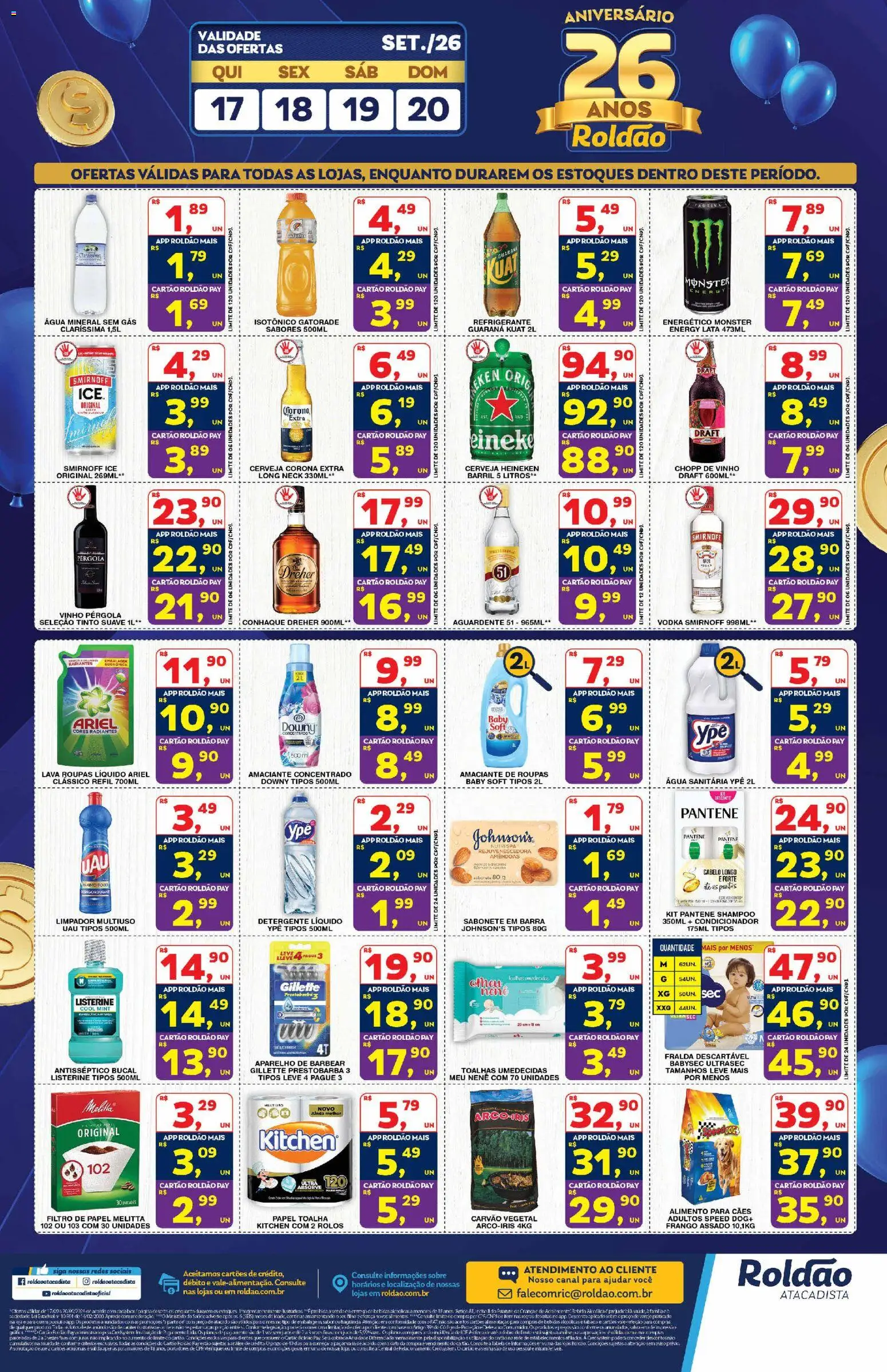 Roldão Folheto - válido de 16/09/2026 | Página: 4 | Produtos: Condicionador, Energético, Sabonete, Vodka