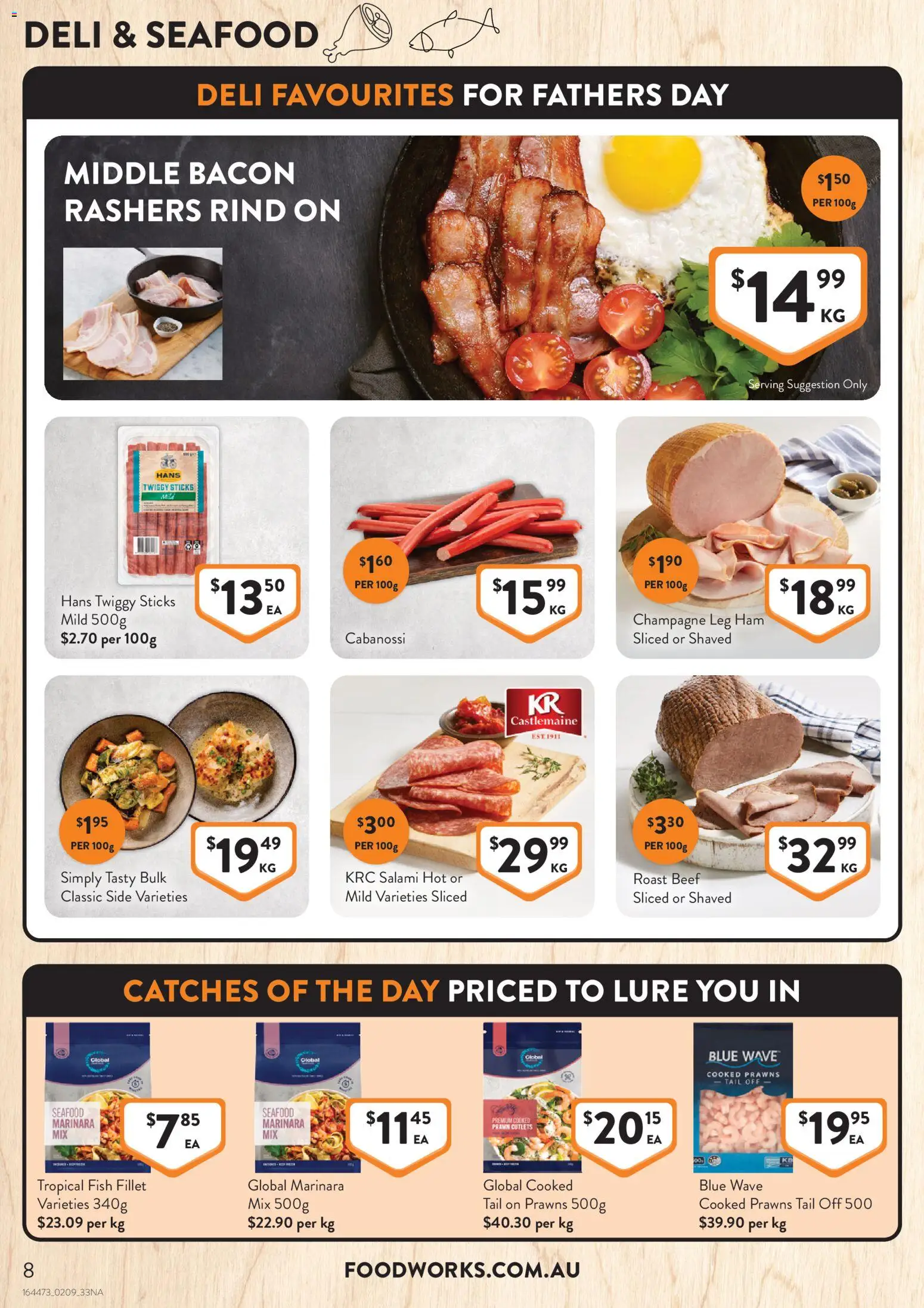 Foodworks catalogue - valid from 09/09/2026 | Page: 8 | Products: Salami, Ham, Roast, Fillet