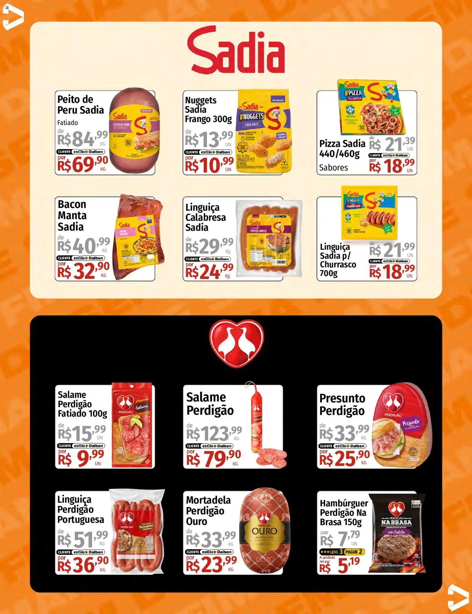 Supermercado Dalben Folheto - válido de 12.06.2026 | Página: 11 | Produtos: Linguiça, Salame, Mortadela, Frango