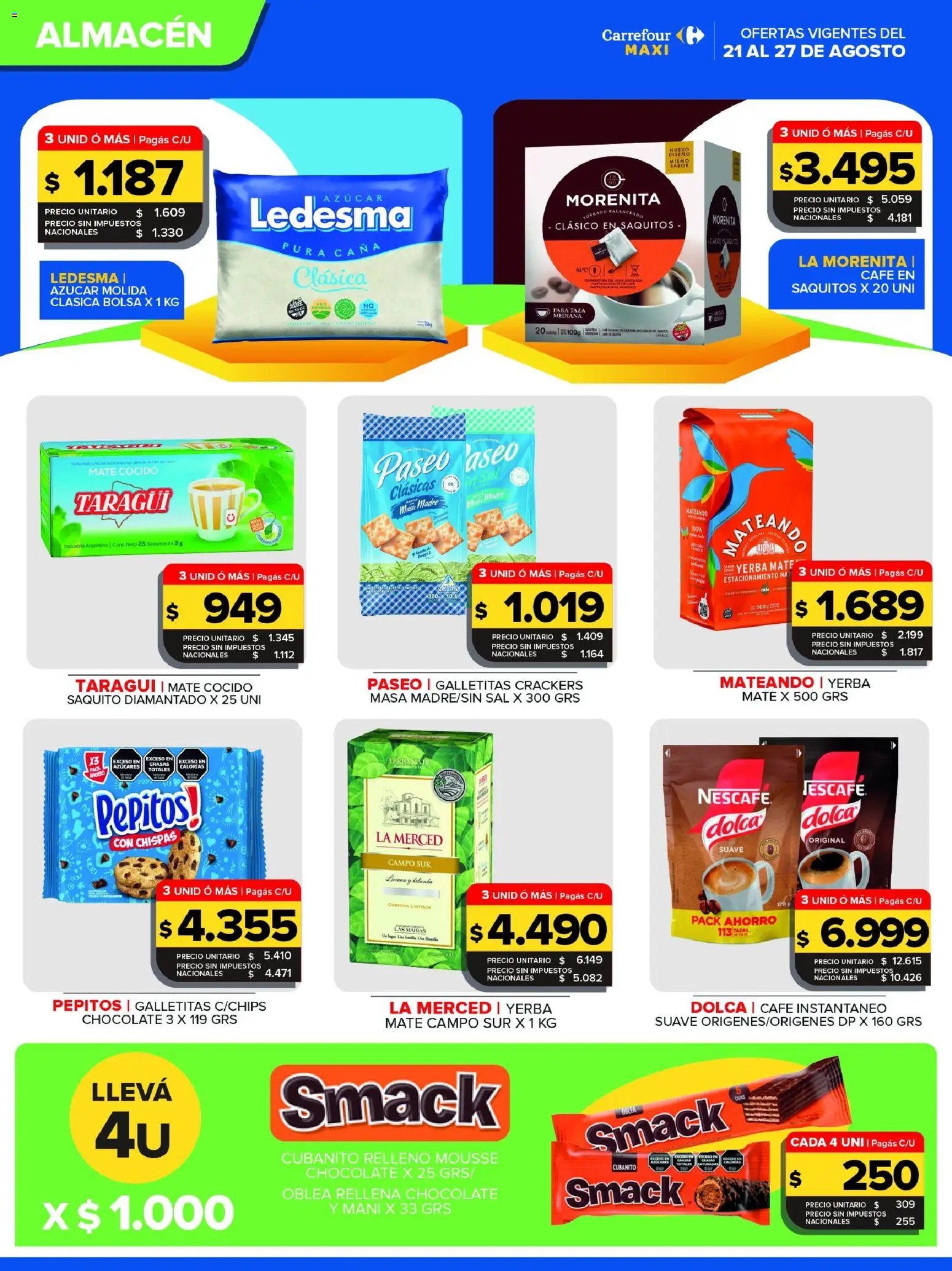 Carrefour Maxi catálogo │ válido desde el 21/08/2026 | Página: 6 | Productos: Bolsa, Mate, Galletitas, Café