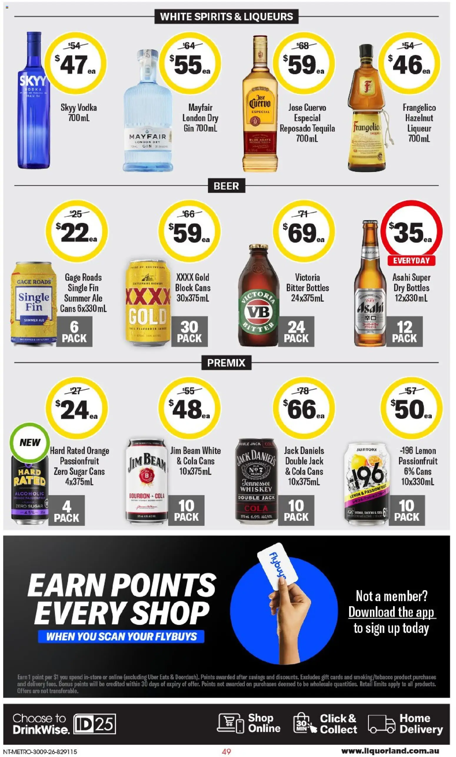 Coles catalogue - valid from 30/09/2026 | Page: 49 | Products: Agave, Tequila, Gin, Sugar