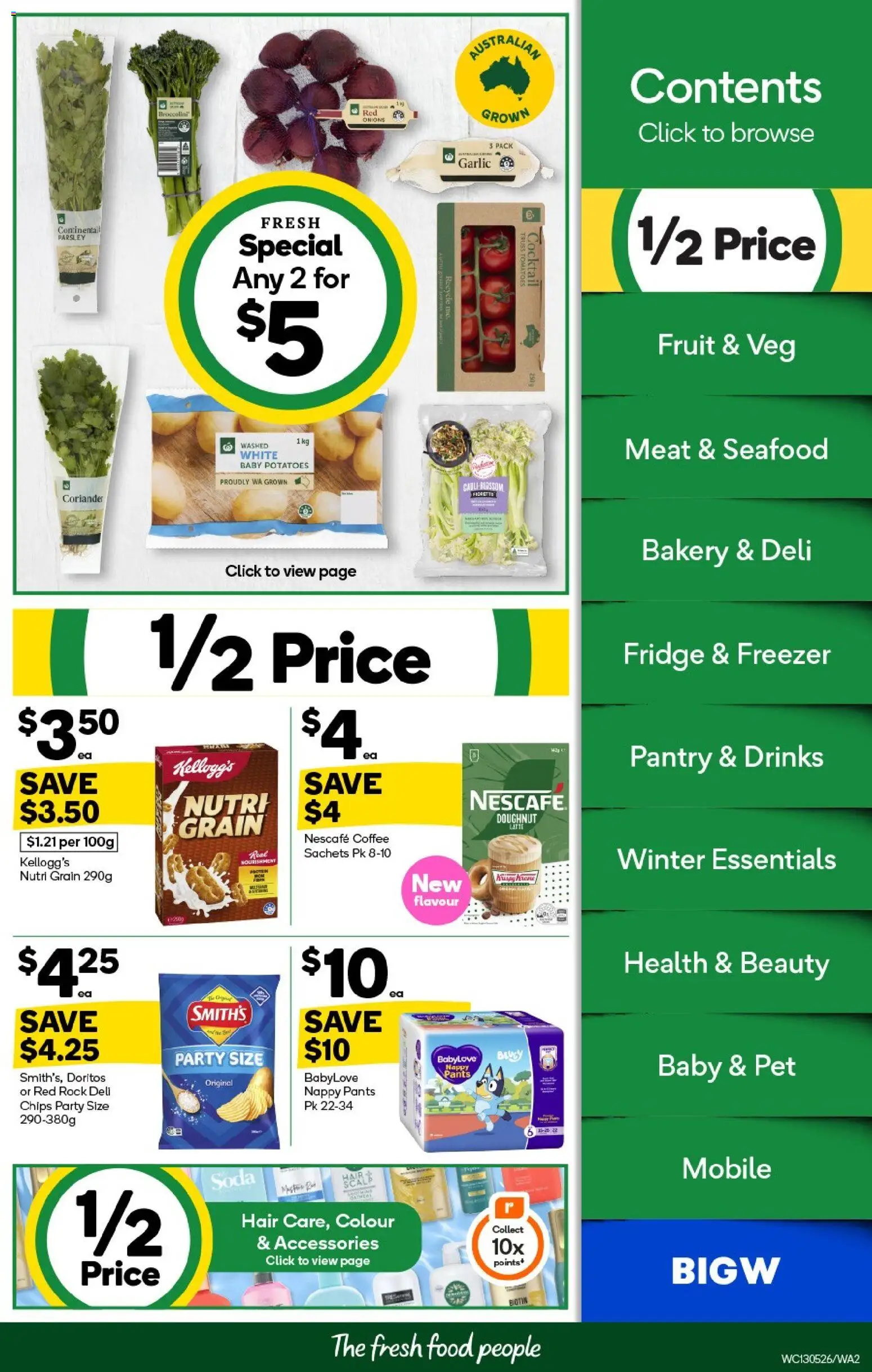 Woolworths catalogue - valid from 13.05.2026 | Page: 2 | Products: Onions, Pants, Parsley, Nescafe