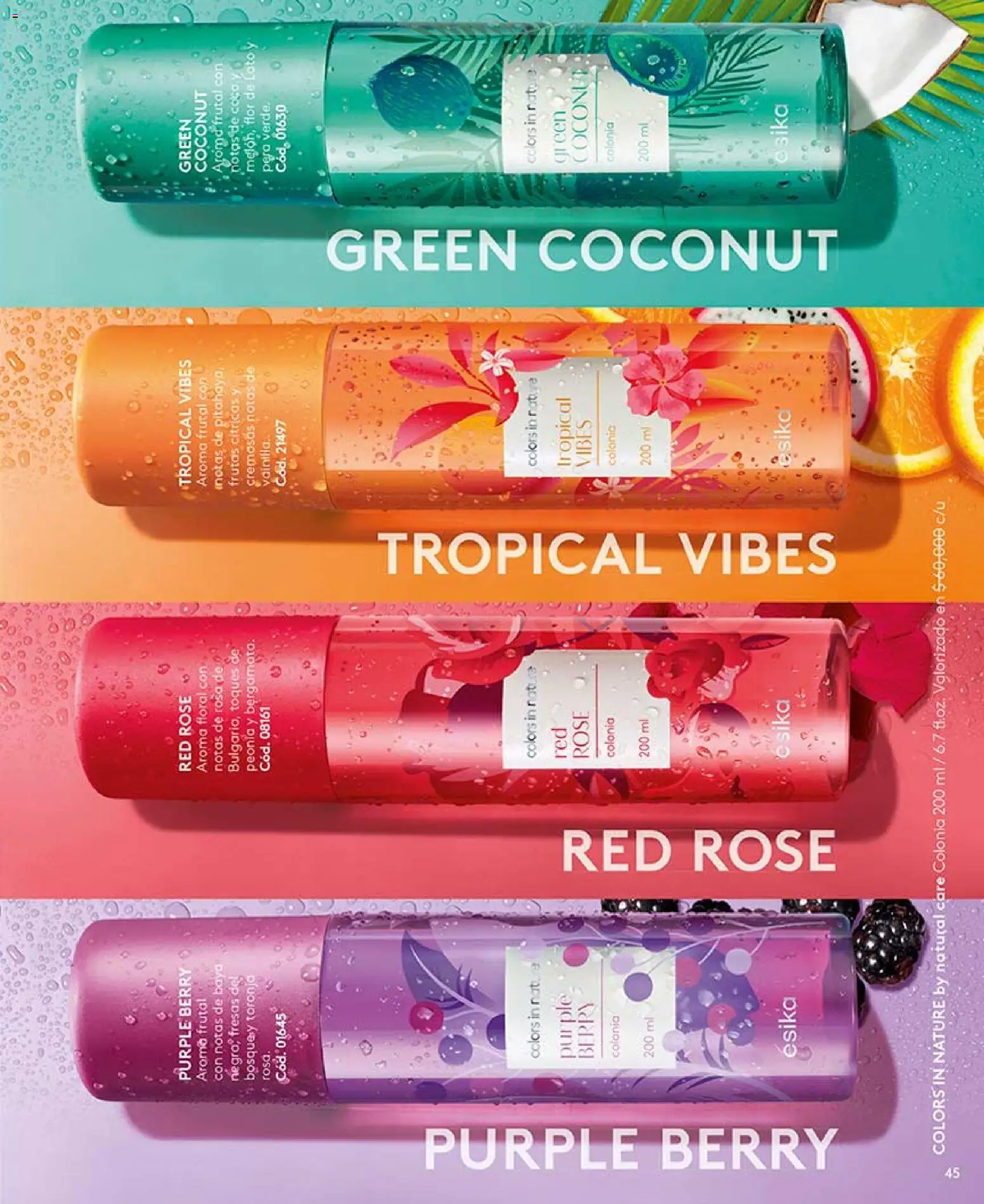 Ésika revista - valida desde el 17/07/2026 | Página: 45 | Productos: Fresas, Toronja, Coco, Pera