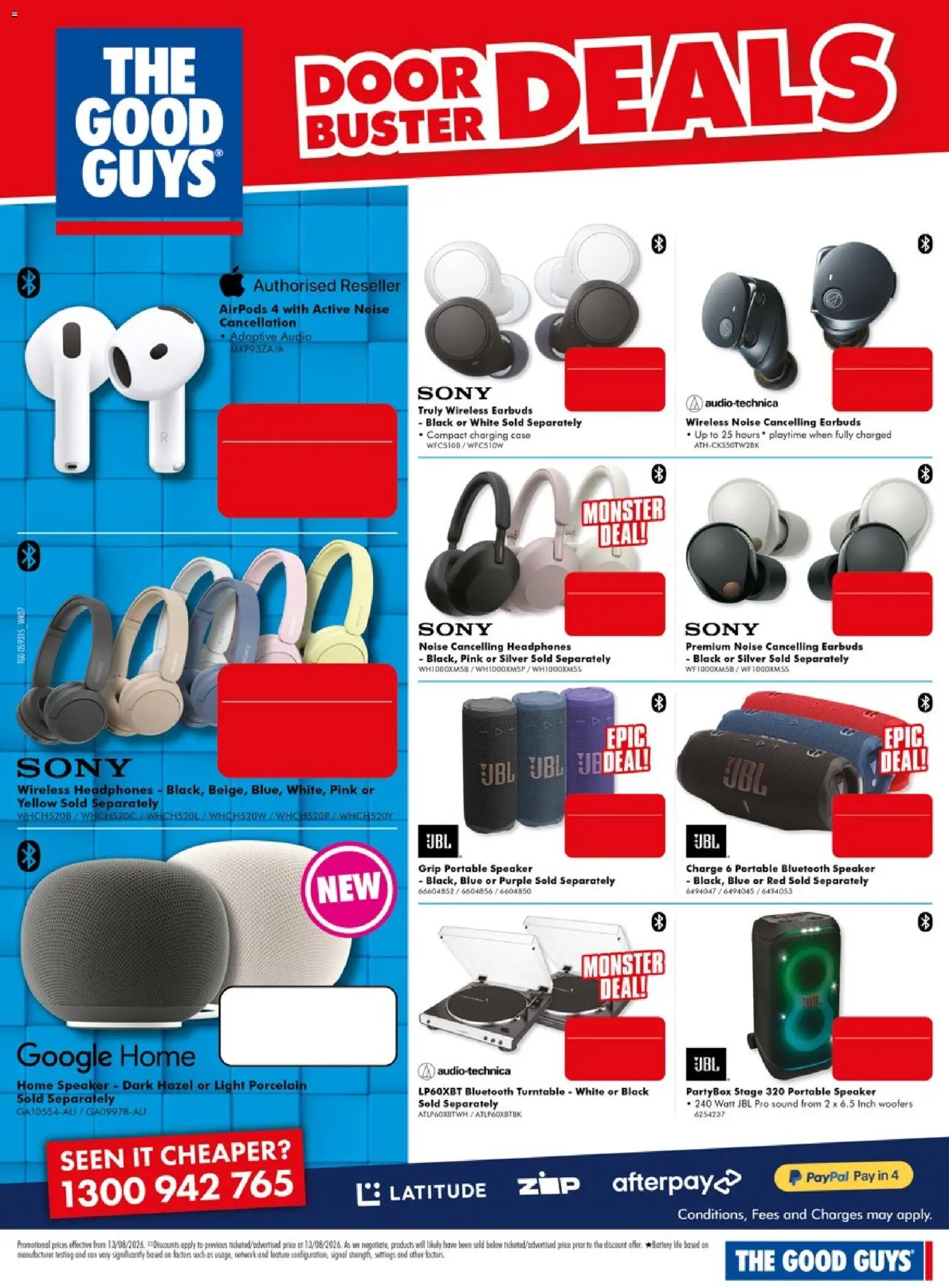 The Good Guys catalogue - valid from 13/08/2026 | Page: 20 | Products: Light, Bluetooth speaker, Headphones, Wireless headphones