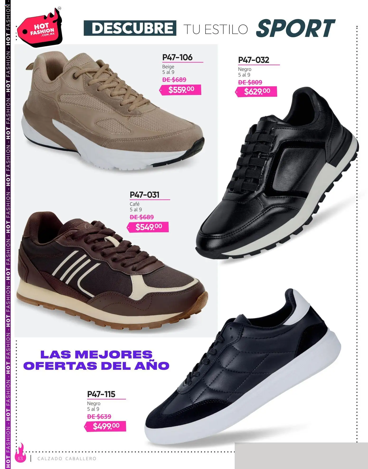 Nuevas ofertas de Cklass válidas en toda la República Mexicana desde el 03/08/2026. ¡Encuentra las mejores ofertas en Cklass catálogo Hot Fashion Calzado! | Página: 44 | Productos: Café