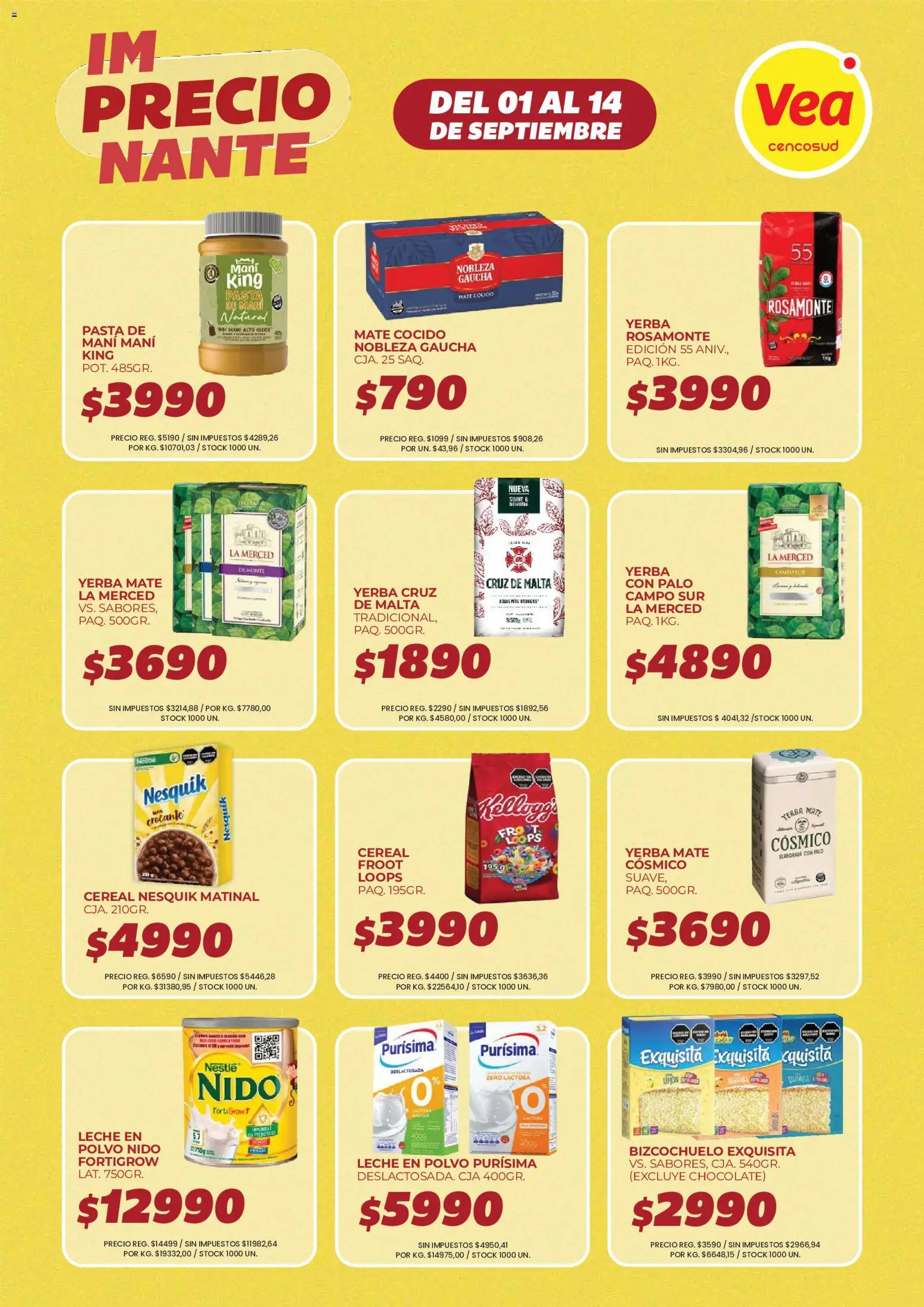 Vea - Ofertas │ válido desde el 01/09/2026 | Página: 4 | Productos: Mate, Yerba, Leche en polvo, Limón