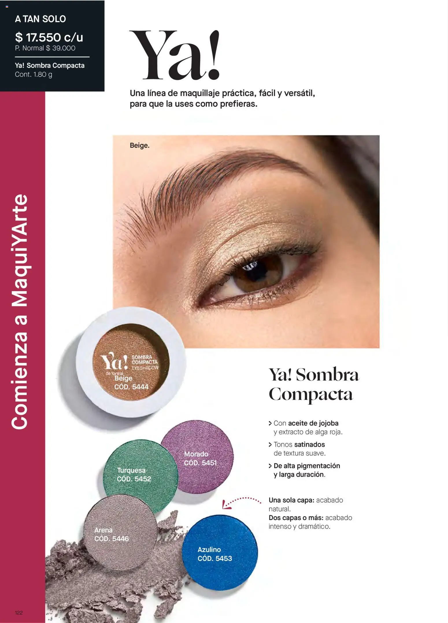 Yanbal revista - valida desde el 23.05.2026 | Página: 122 | Productos: Maquillaje, Sombra, Aceite