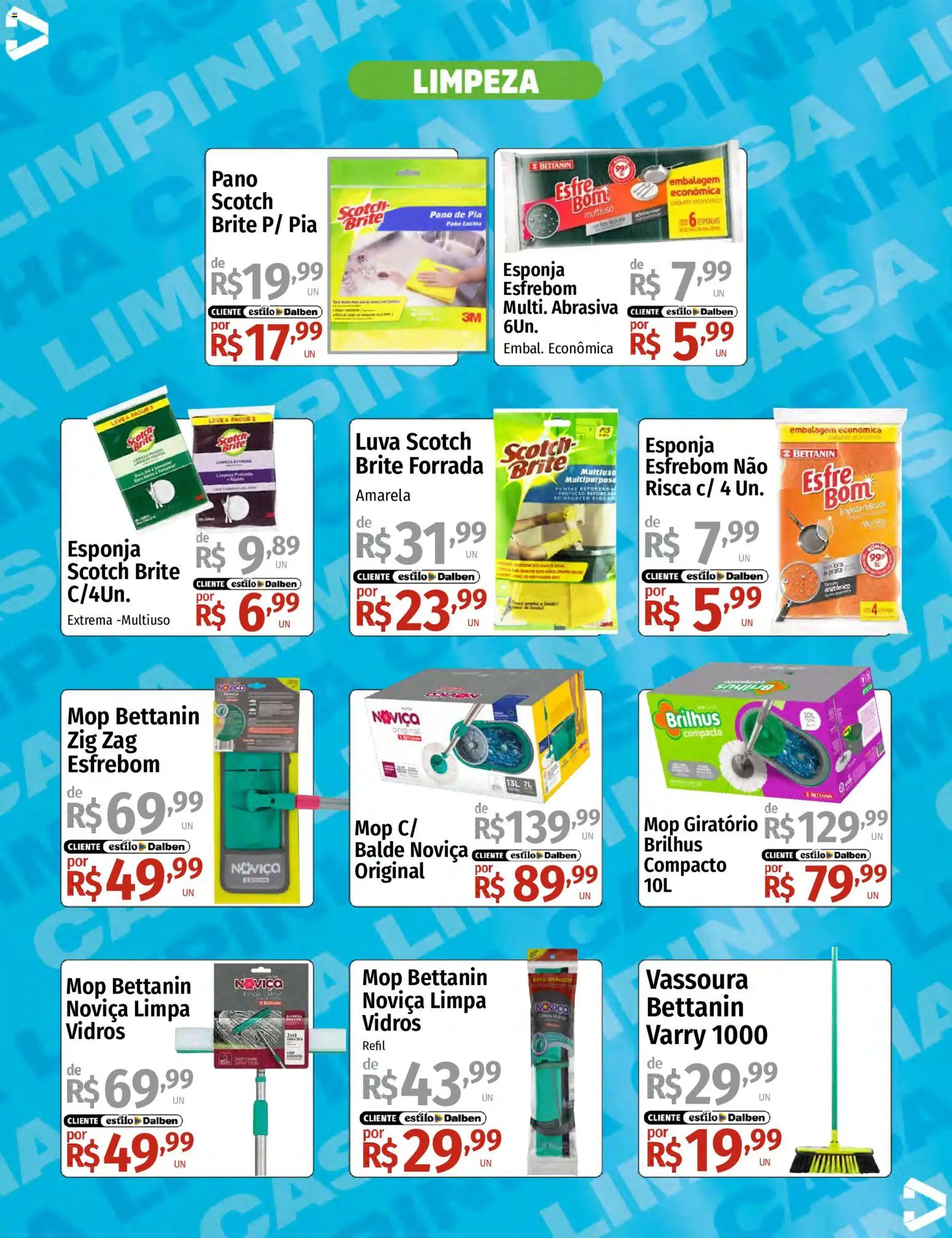 Supermercado Dalben Folheto - válido de 25.05.2026 | Página: 4 | Produtos: Mop, Pia, Vassoura, Balde