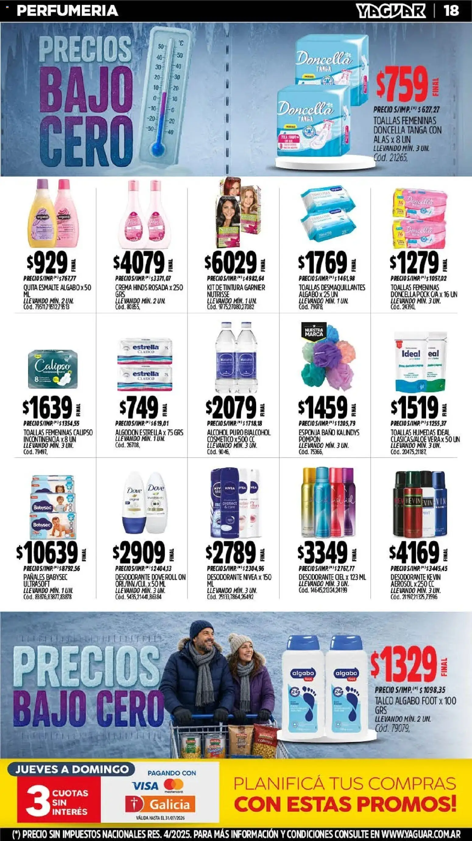 Yaguar - Oferta Semanal Trelew │ válido desde el 20/07/2026 | Página: 19 | Productos: Tintura, Desodorante, Esponja, Pañales