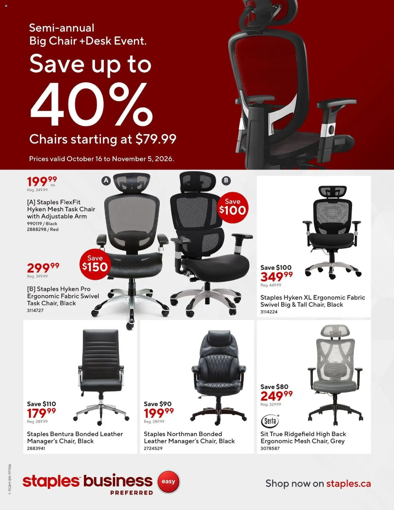 Staples flyer valid from Oct 16, 2026 | Page: 1