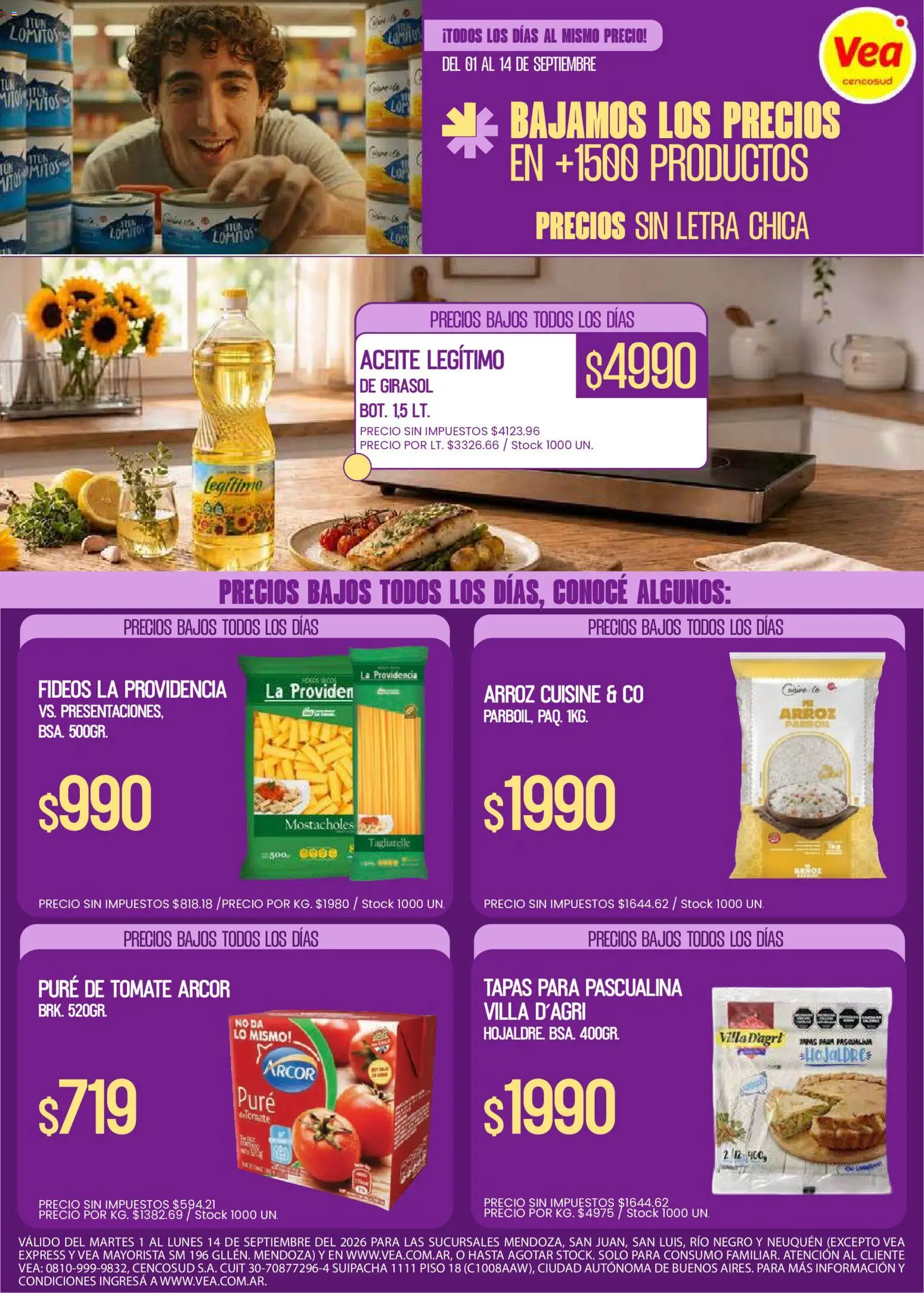 Vea - Folleto precios bajos Cuyo y Patagonia │ válido desde el 01/09/2026 | Página: 1