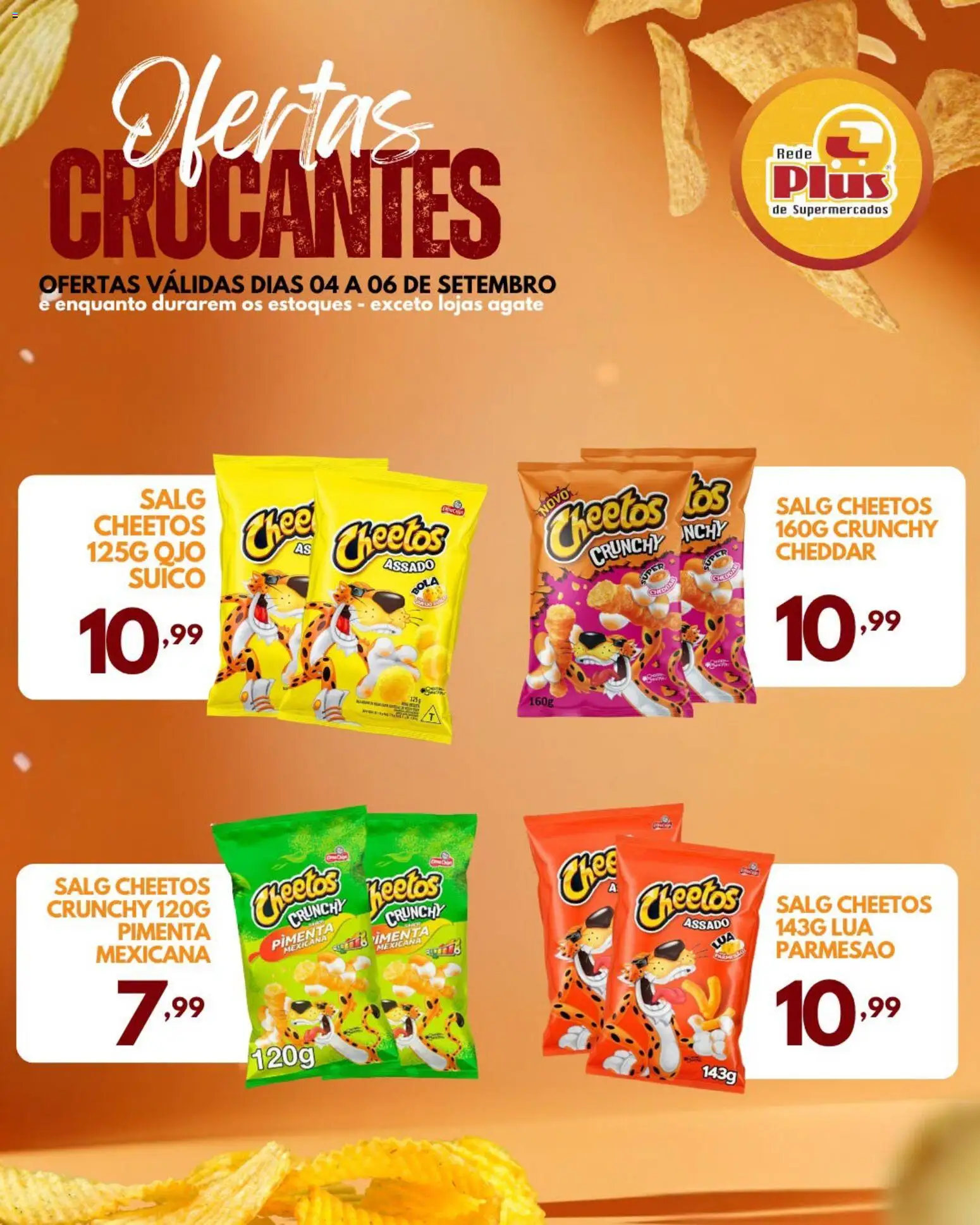 Rede Plus Supermercados Folheto - válido de 04/09/2026 | Página: 2 | Produtos: Pimenta, Parmesão, Cheddar, Cheetos