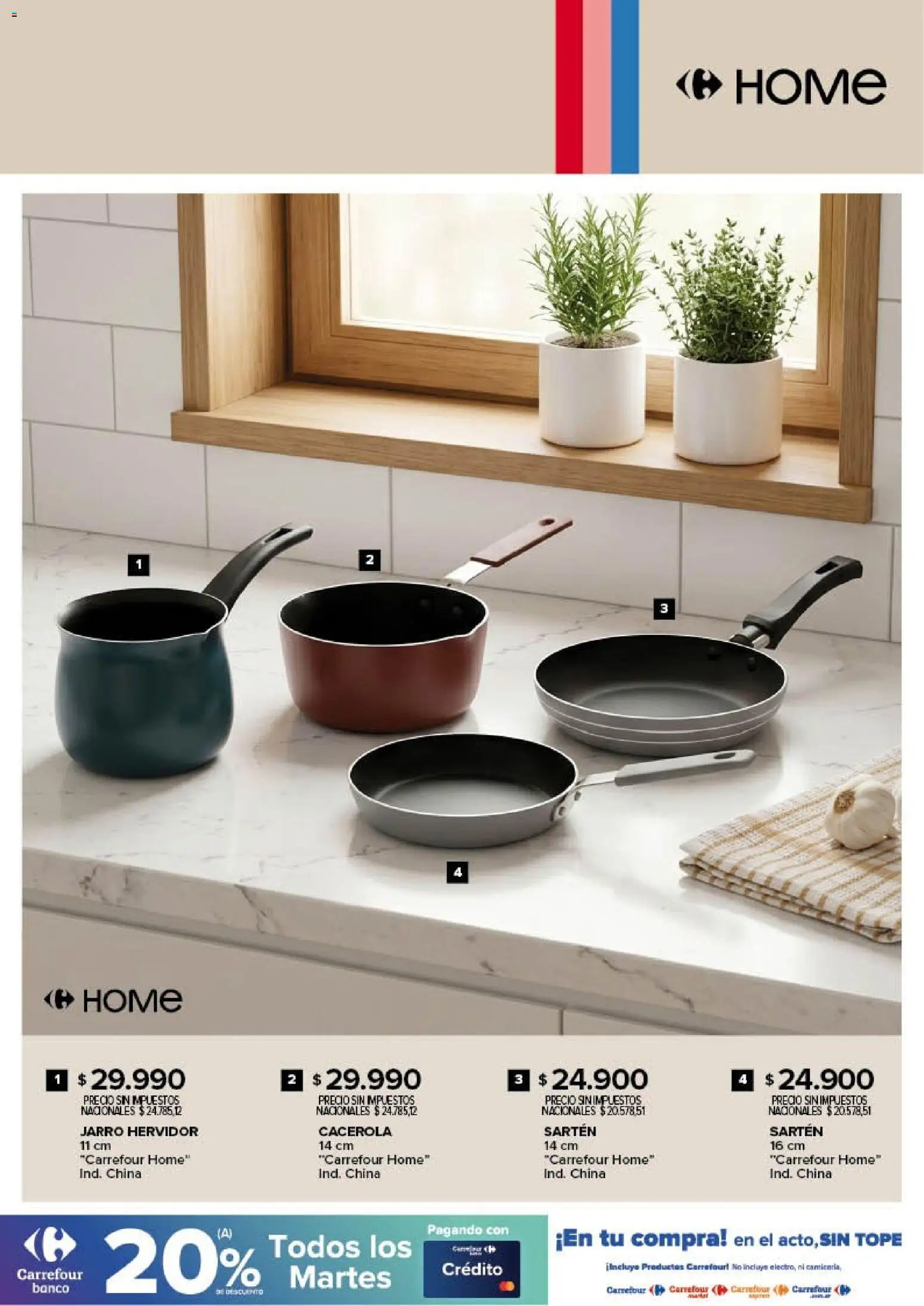 Carrefour - Deco Hogar  │ válido desde el 30.04.2026 | Página: 3 | Productos: Banco, Sartén