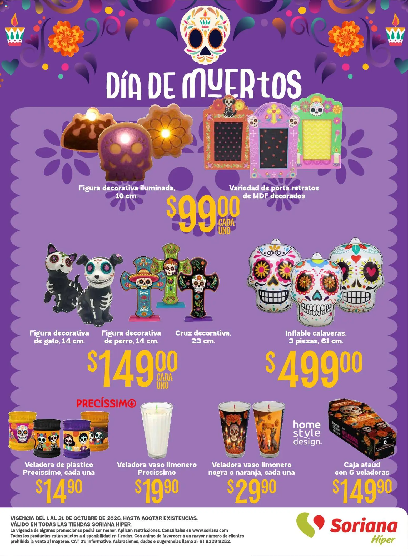 Nuevas ofertas de Soriana válidas en toda la República Mexicana desde el 01/10/2026. ¡Encuentra las mejores ofertas en Soriana Híper - Halloween y Día de muertos! | Página: 32