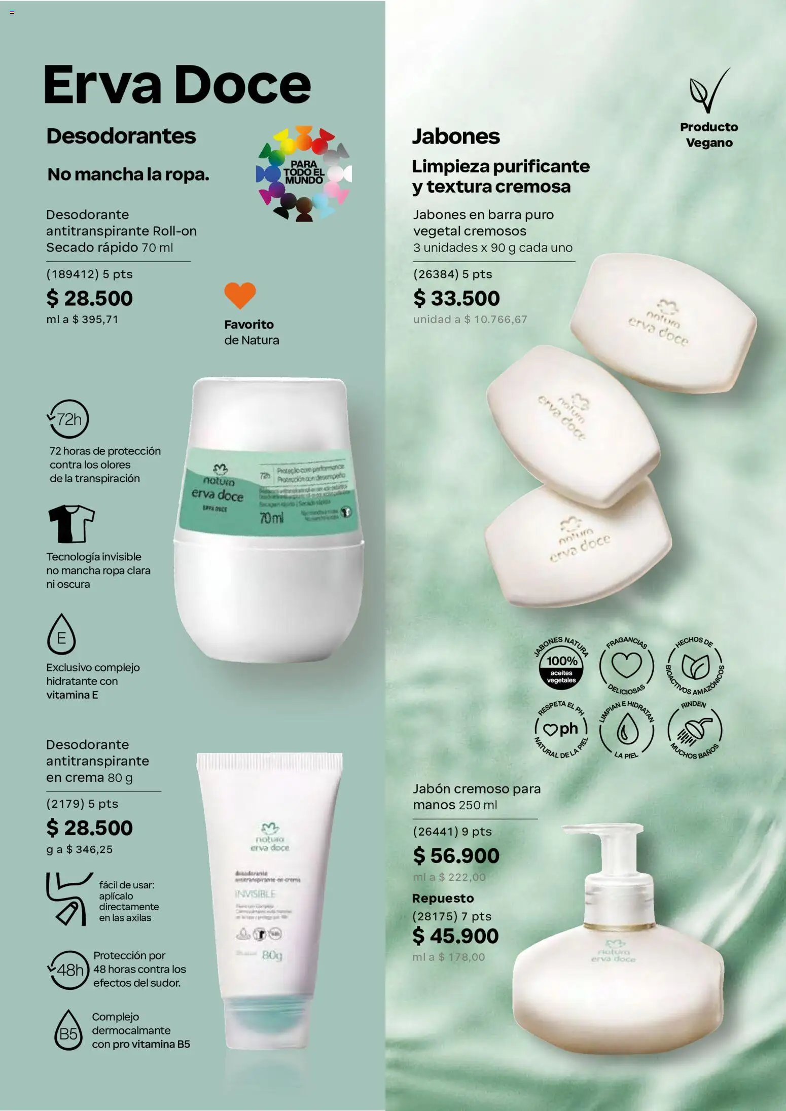 Natura revista - valida desde el 29.04.2026 | Página: 130 | Productos: Crema, Jabón, Desodorante, Antitranspirante