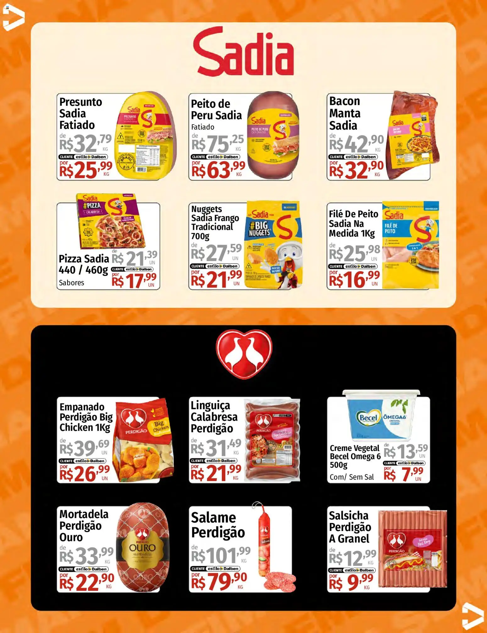 Supermercado Dalben Folheto - válido de 14/08/2026 | Página: 11 | Produtos: Pizza, Peru, Sal, Ômega