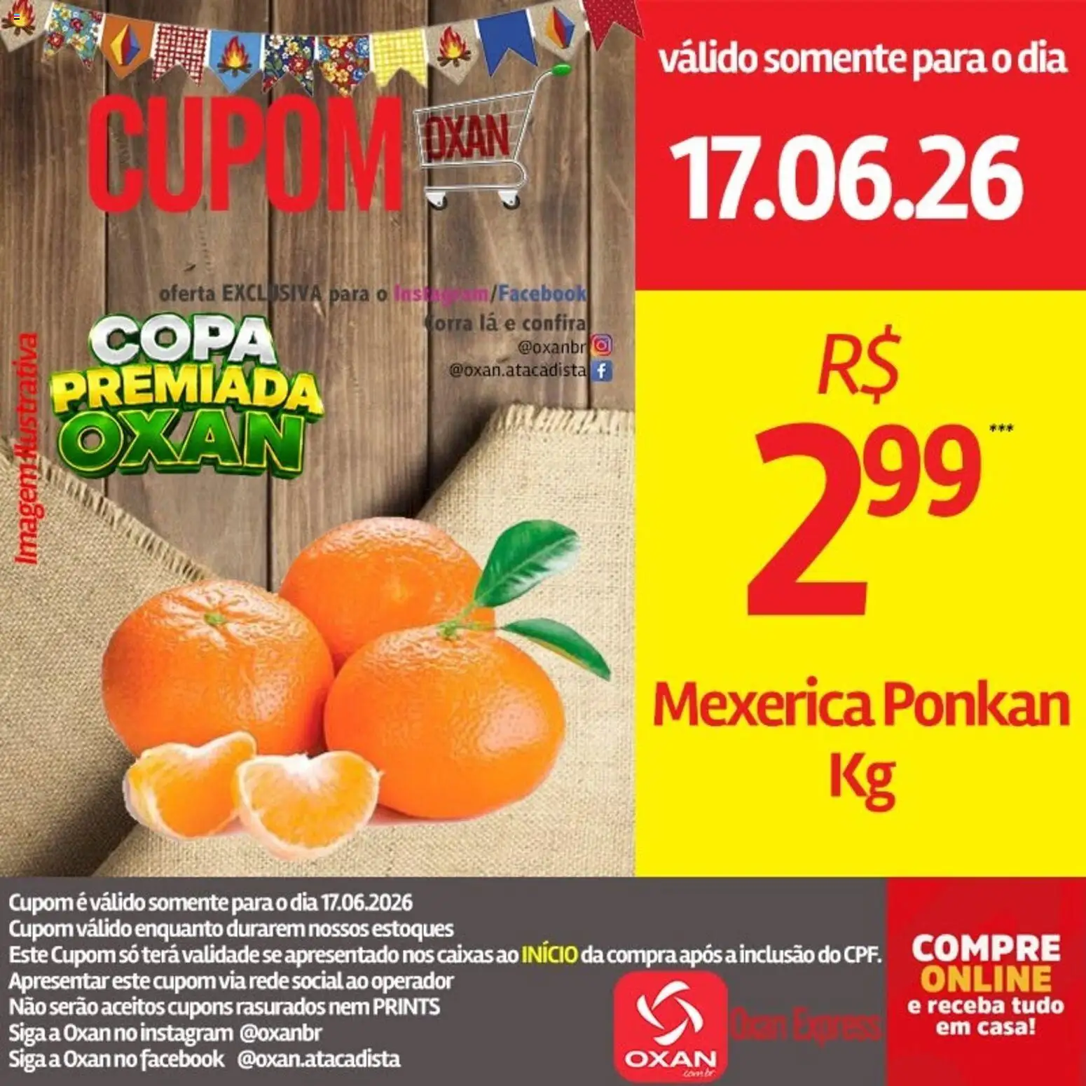 Oxan Atacadista Folheto - válido de 17.06.2026 | Página: 17 | Produtos: Mexerica, Copa