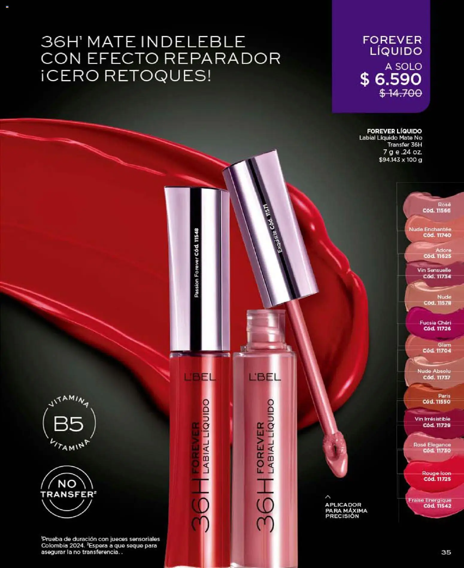 Catálogo L'Bel Campaña 10 │ válido desde el 01.06.2026 | Página: 35 | Productos: Mate, Labial