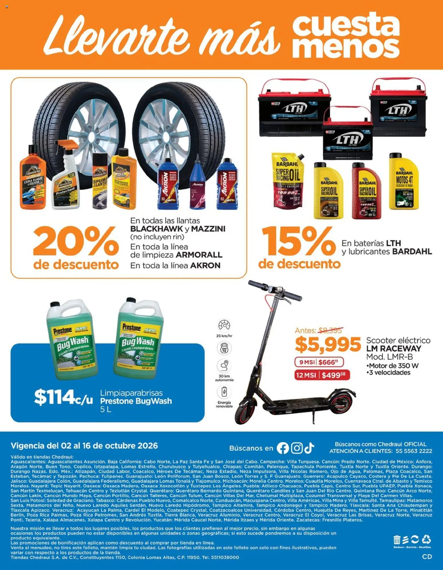 Nuevas ofertas de Chedraui válidas en toda la República Mexicana desde el 02/10/2026. ¡Encuentra las mejores ofertas en Chedraui folleto Renueva tu hogar! | Página: 16