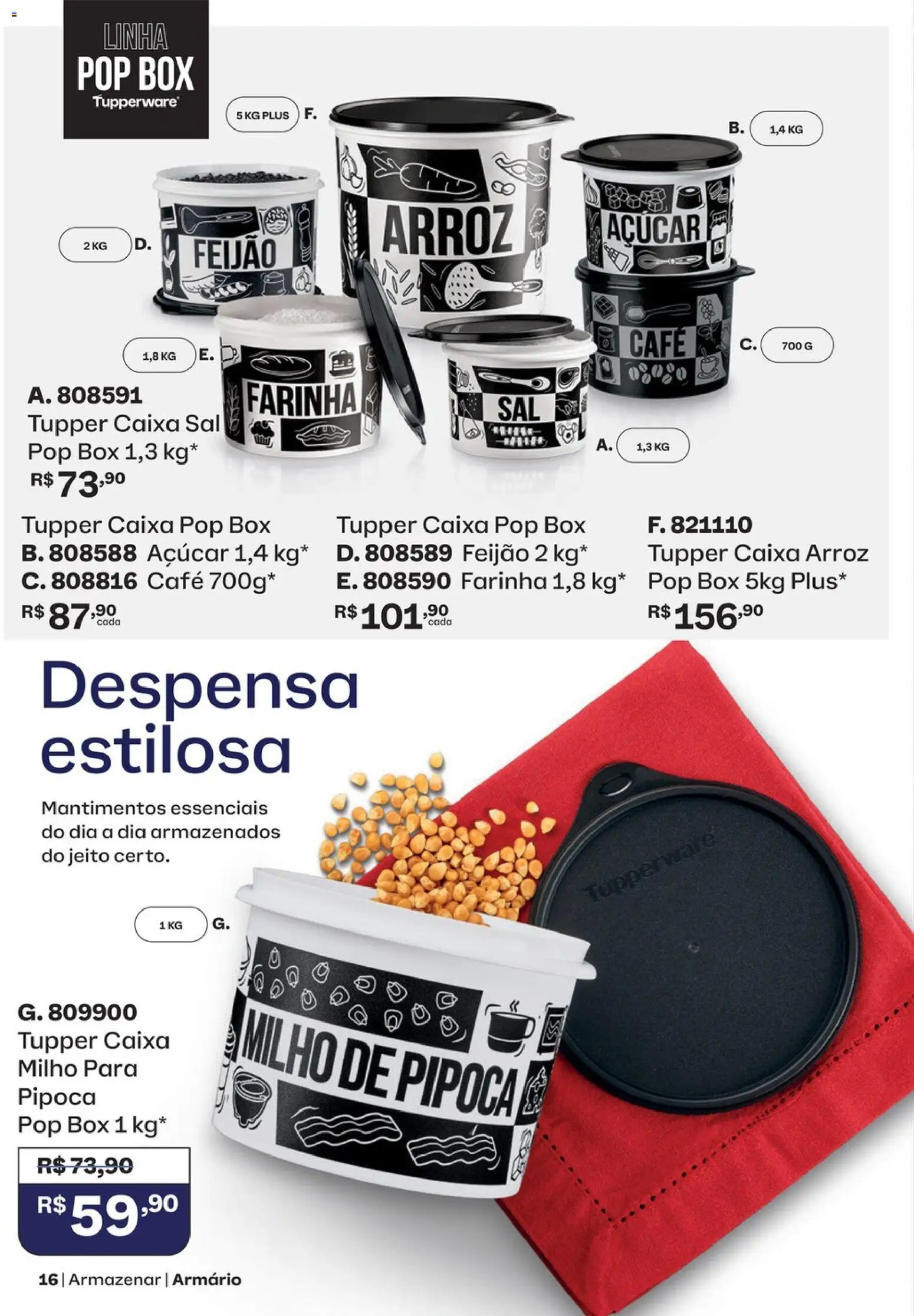Tupperware Folheto - válido de 01/09/2026 | Página: 16 | Produtos: Feijão, Caixa, Arroz, Armário