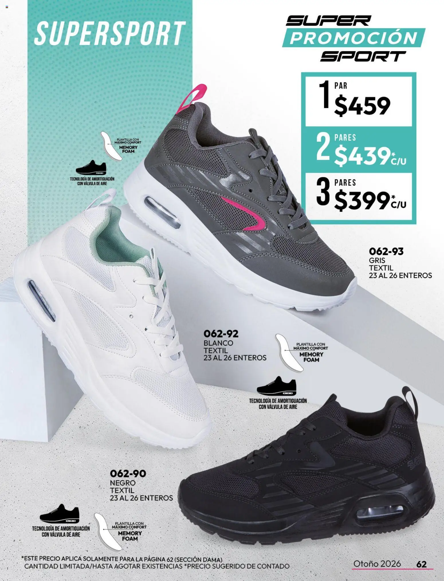 Nuevas ofertas de Cklass válidas en toda la República Mexicana desde el 08/07/2026. ¡Encuentra las mejores ofertas en Cklass catálogo Sportbrands dama! | Página: 63 | Productos: Válvula