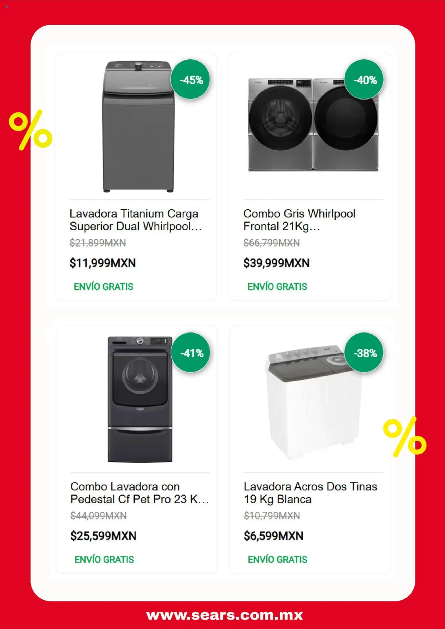 Nuevas ofertas de Sears válidas en toda la República Mexicana desde el 24/07/2026. ¡Encuentra las mejores ofertas en Sears promociones! | Página: 2