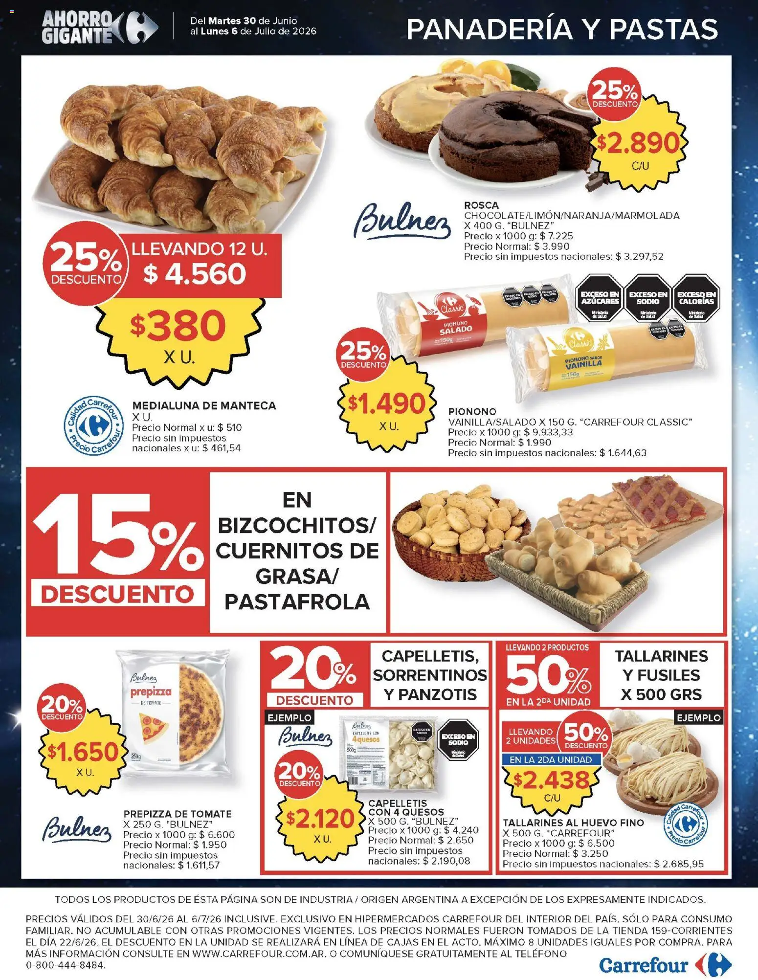 Carrefour - Carrefour Hiper │ válido desde el 30/06/2026 | Página: 11 | Productos: Panadería, Medialuna, Huevo, Pionono