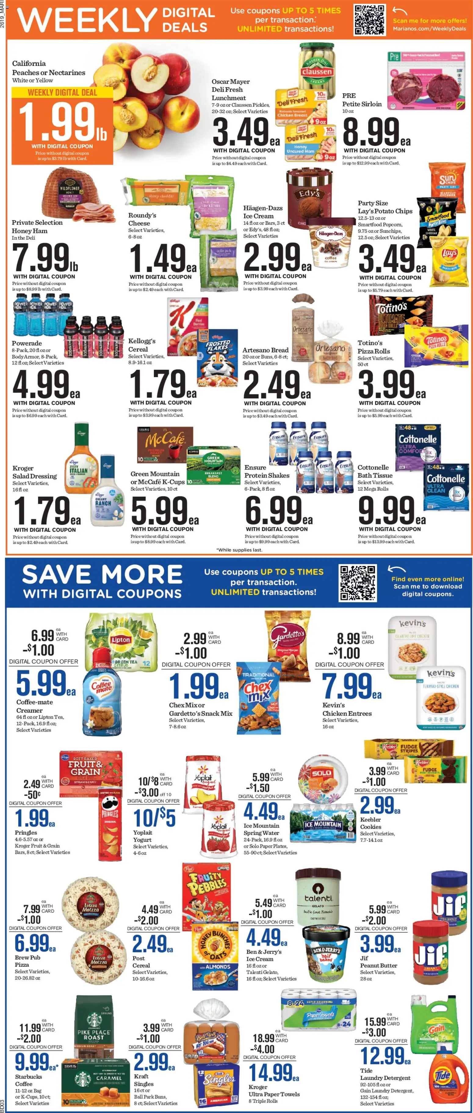 Mariano's Weekly Ad - valid from 10.06.2026 | Page: 5 | Products: Berries, Bath, Ham, Ice cream