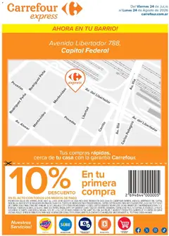 Vista previa Carrefour - Express Avenida Libertador 788 válido desde el 24/07/2026
