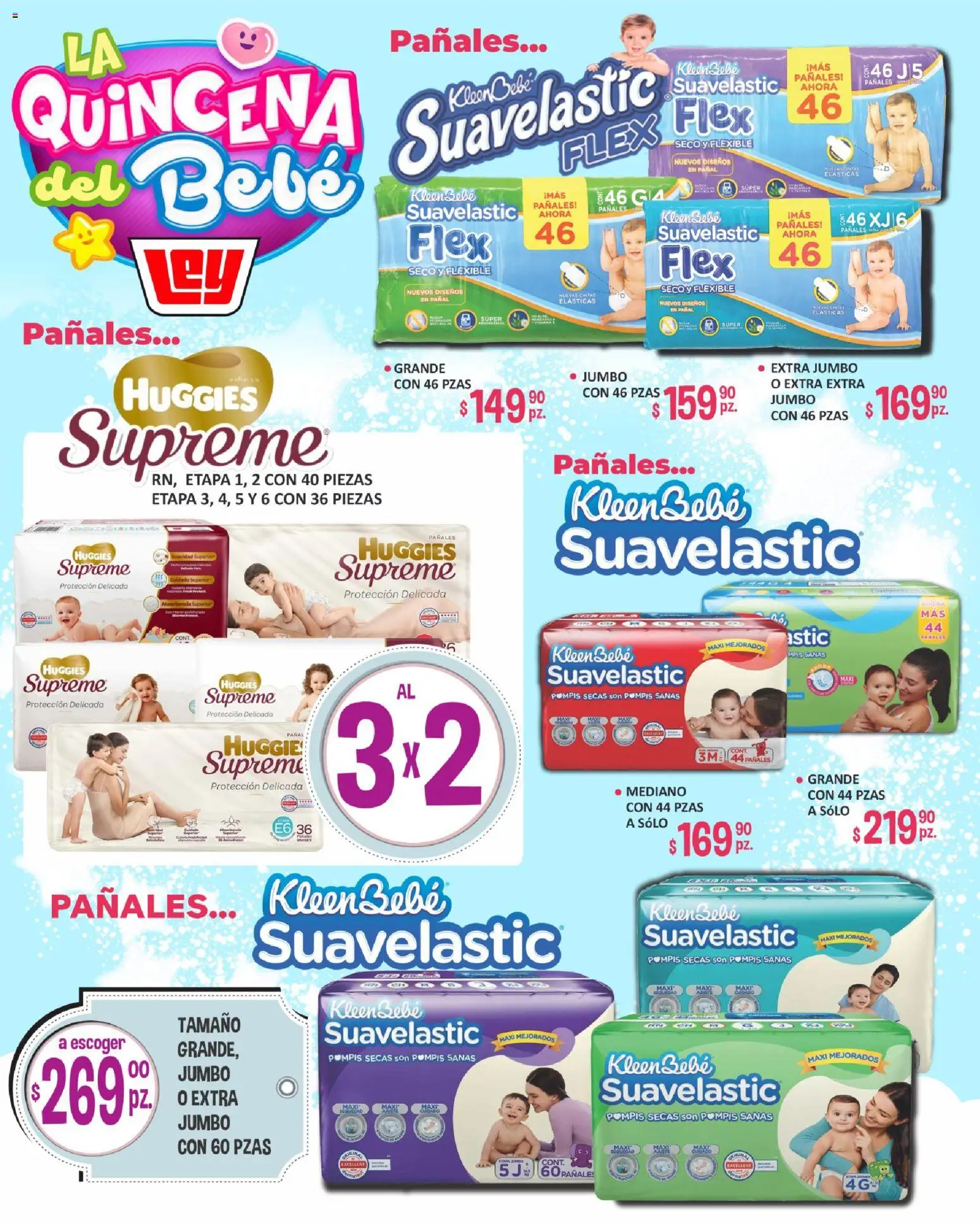 Nuevas ofertas de Casa Ley válidas en toda la República Mexicana desde el 16.05.2026. ¡Encuentra las mejores ofertas en Casa Ley folleto La Quincena del Bebé frontera! | Página: 8 | Productos: Pañales, Flexible