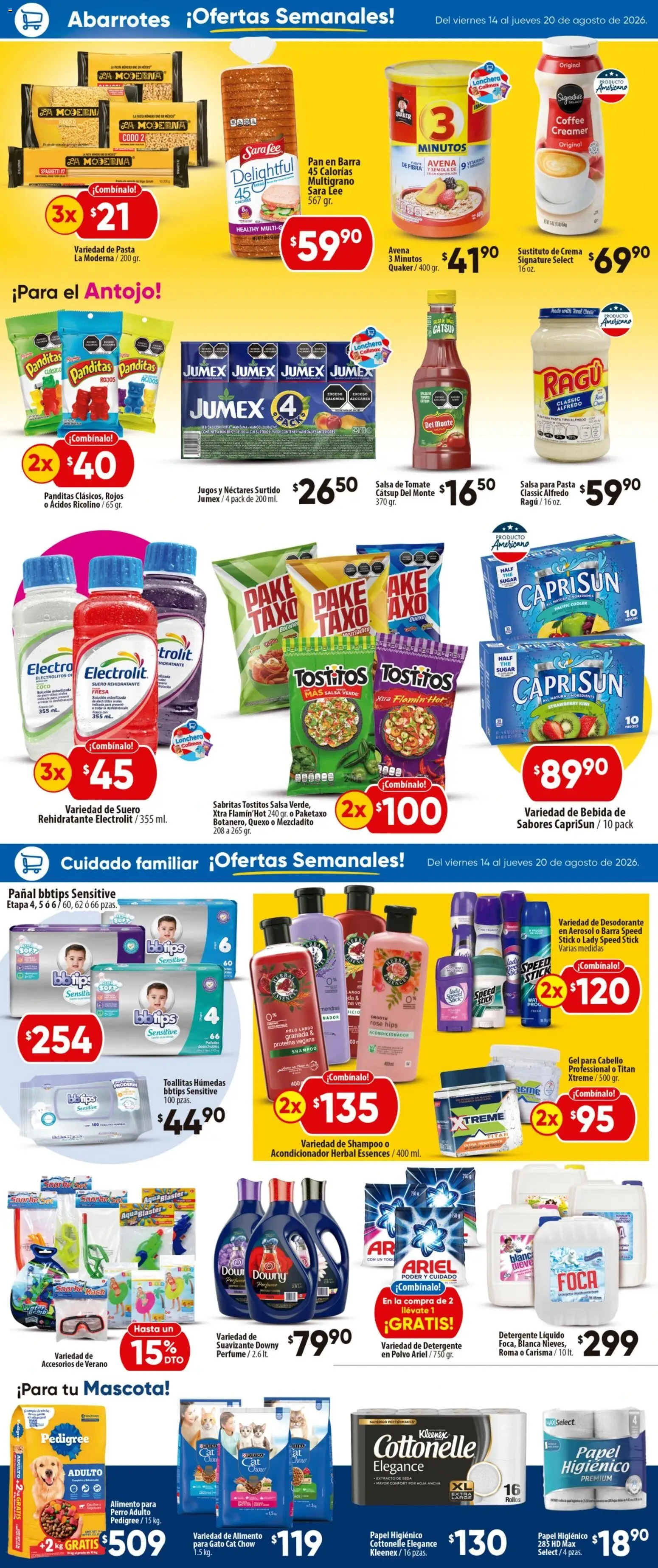 Nuevas ofertas de Calimax válidas en toda la República Mexicana desde el 14/08/2026. ¡Encuentra las mejores ofertas en Calimax folleto Mexicali y SLRC! | Página: 2 | Productos: Fresa, Detergente, Shampoo, Perfume