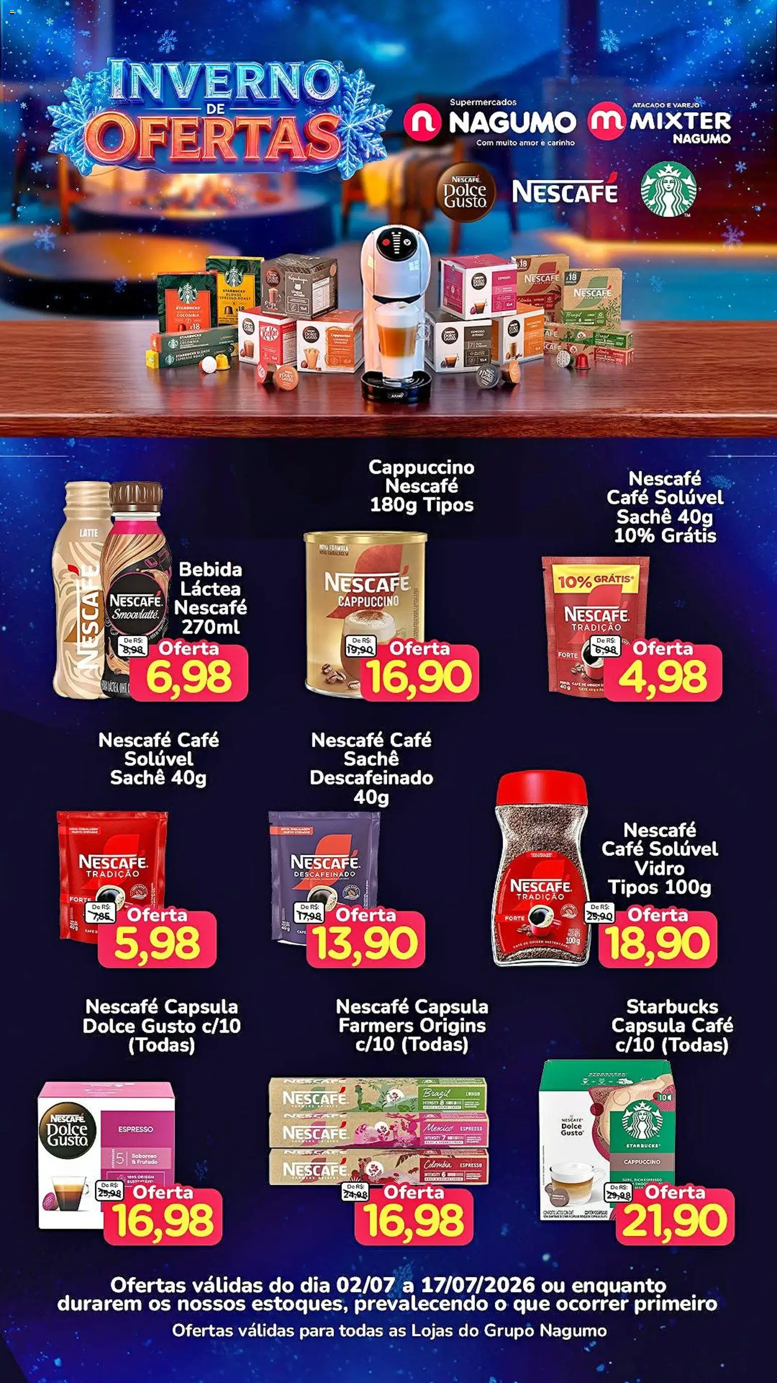 Nagumo Folheto - válido de 02/07/2026 | Página: 1 | Produtos: Café, Bebida, Café solúvel