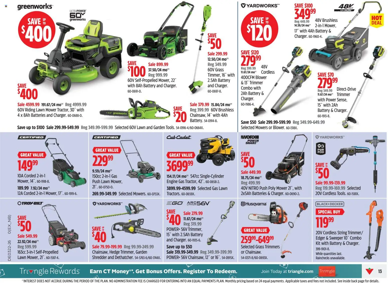 Canadian Tire flyer valid from 28.05.2026 | Page: 12 | Products: Shredder, Mower, Battery