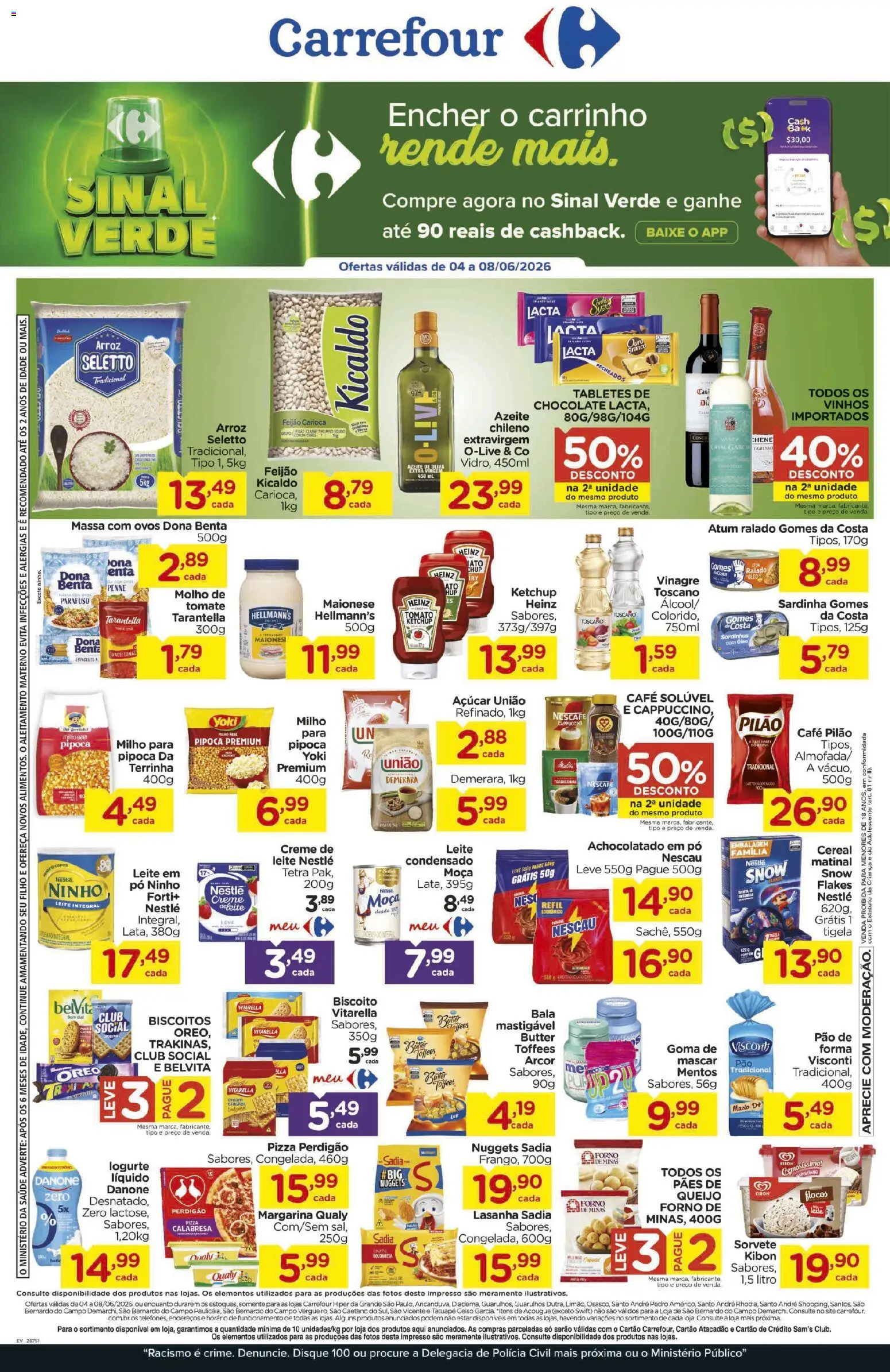 Carrefour Folheto - válido de 04.06.2026 | Página: 1 | Produtos: Forno, Biscoitos, Flocos, Margarina