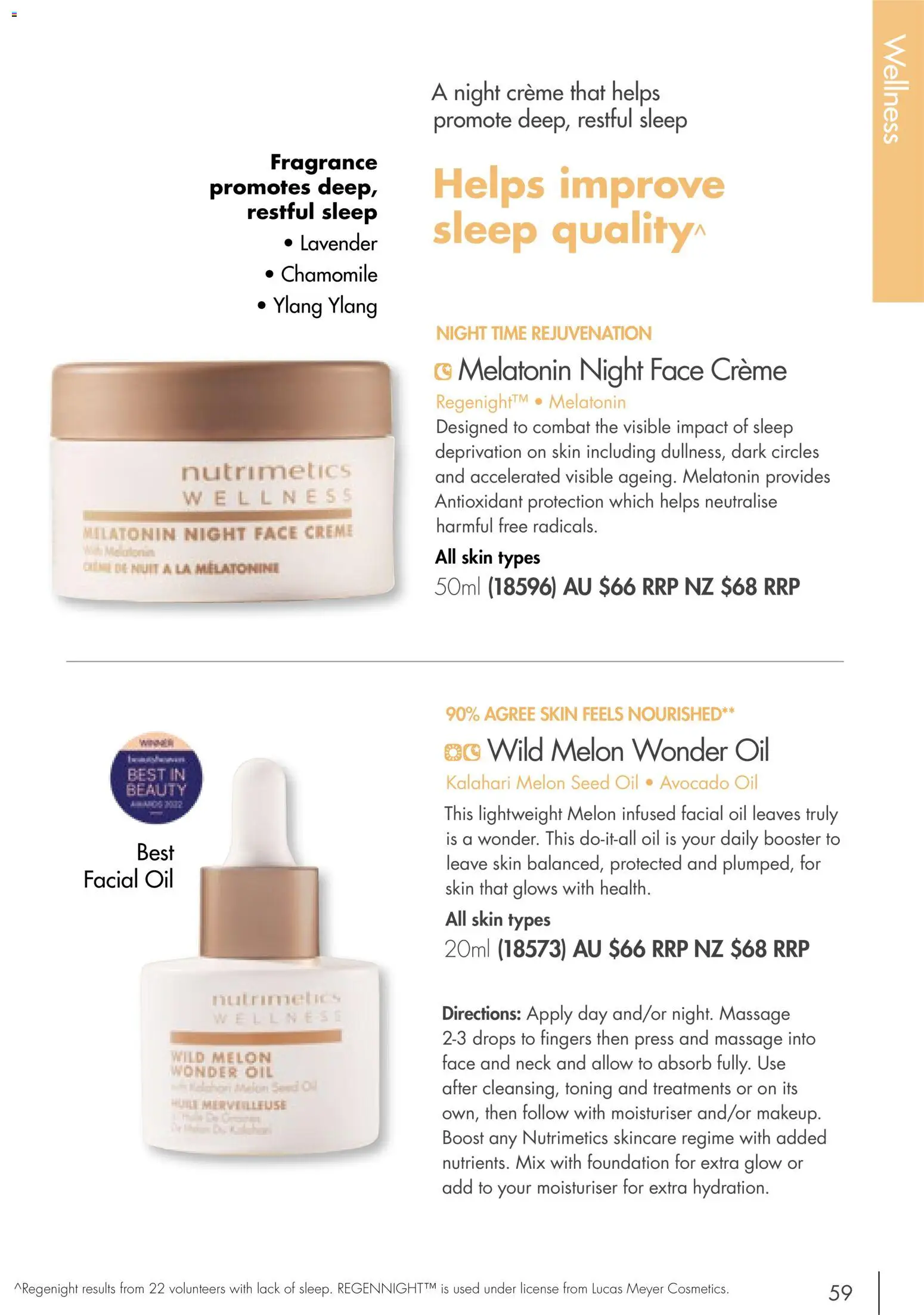 Nutrimetics catalogue - valid from 01/09/2026 | Page: 59 | Products: Oil, Moisturiser, Melon, Press