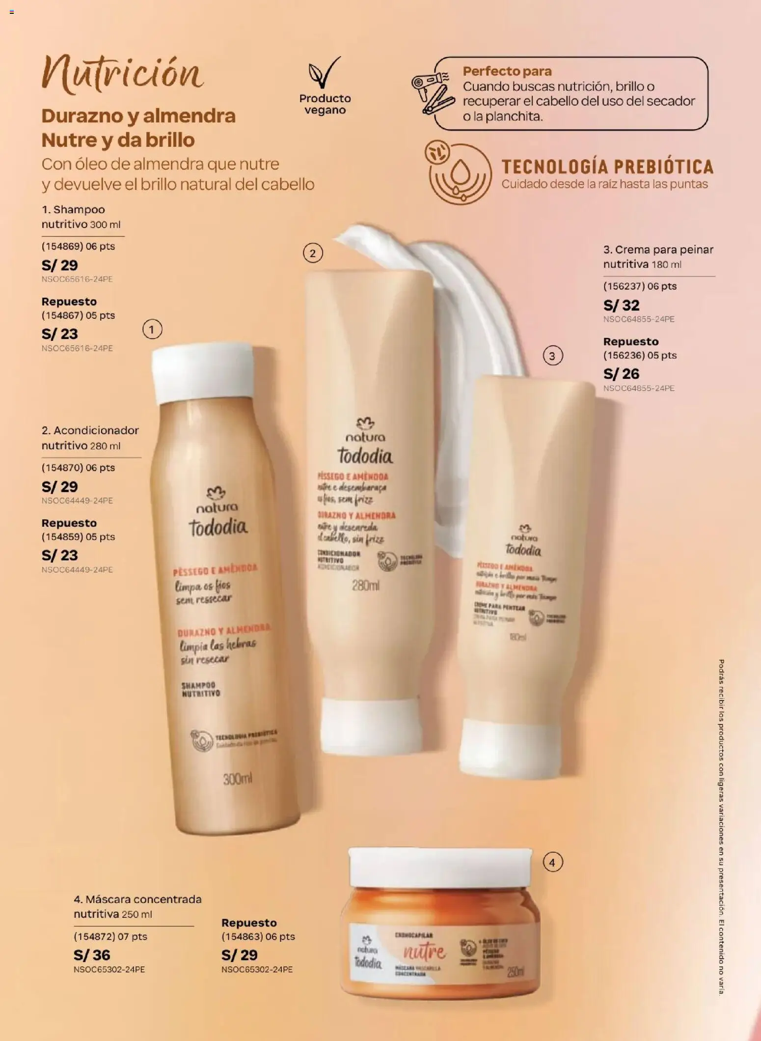 Catálogo Natura válido desde 31/03/2026 | Página: 131 | Productos: Máscara, Shampoo, Acondicionador, Crema