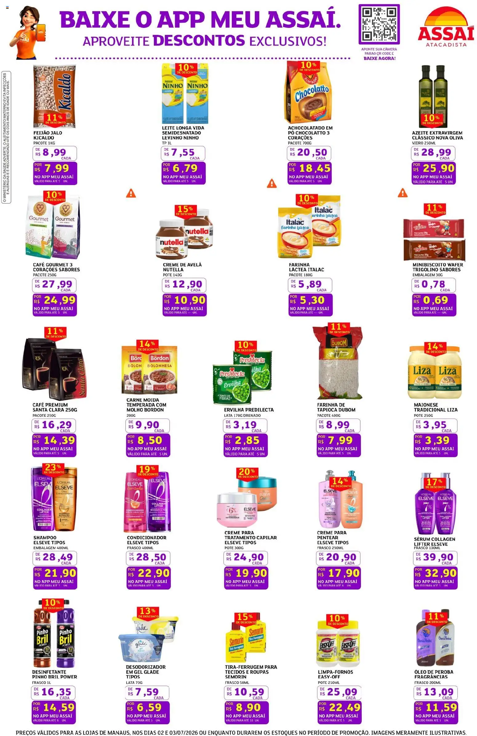 Assaí Atacadista Folheto - válido de 02/07/2026 | Página: 3 | Produtos: Sérum, Creme, Câmera, Carne moída