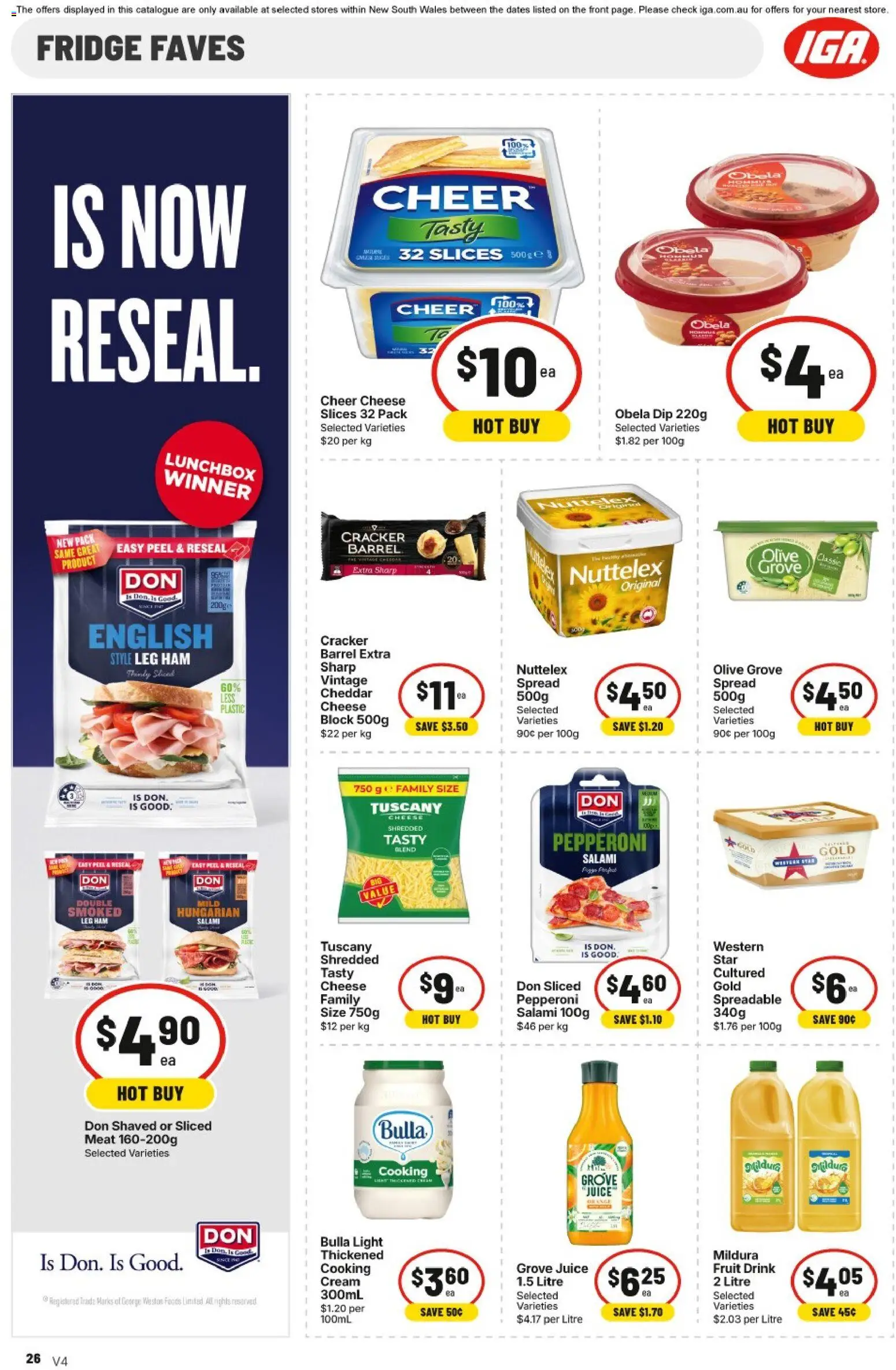 IGA catalogue - valid from 30/09/2026 | Page: 31 | Products: Cheese, Peel, Cream, Spread
