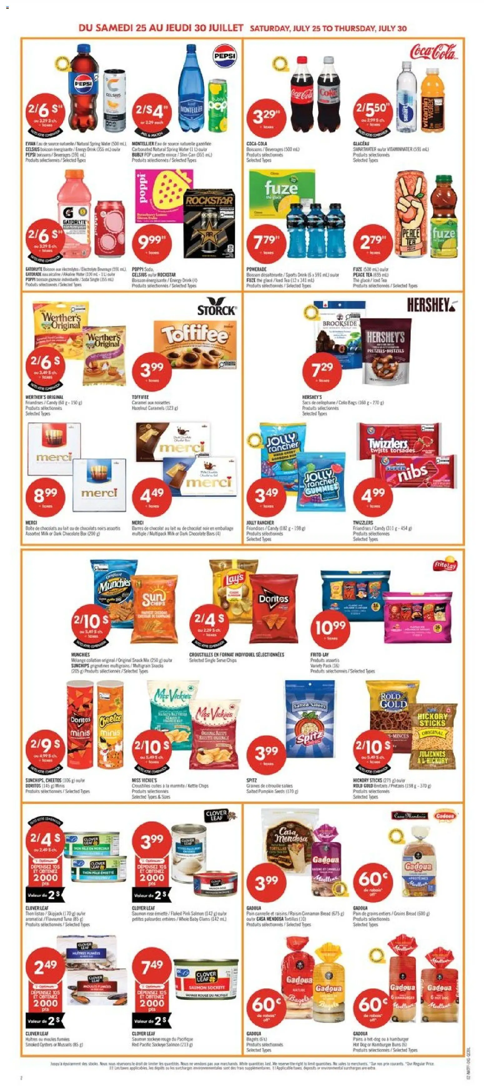Pharmaprix flyer valid from Jul 24, 2026 | Page: 8 | Products: Tea, Bread, Chocolate, Pumpkin